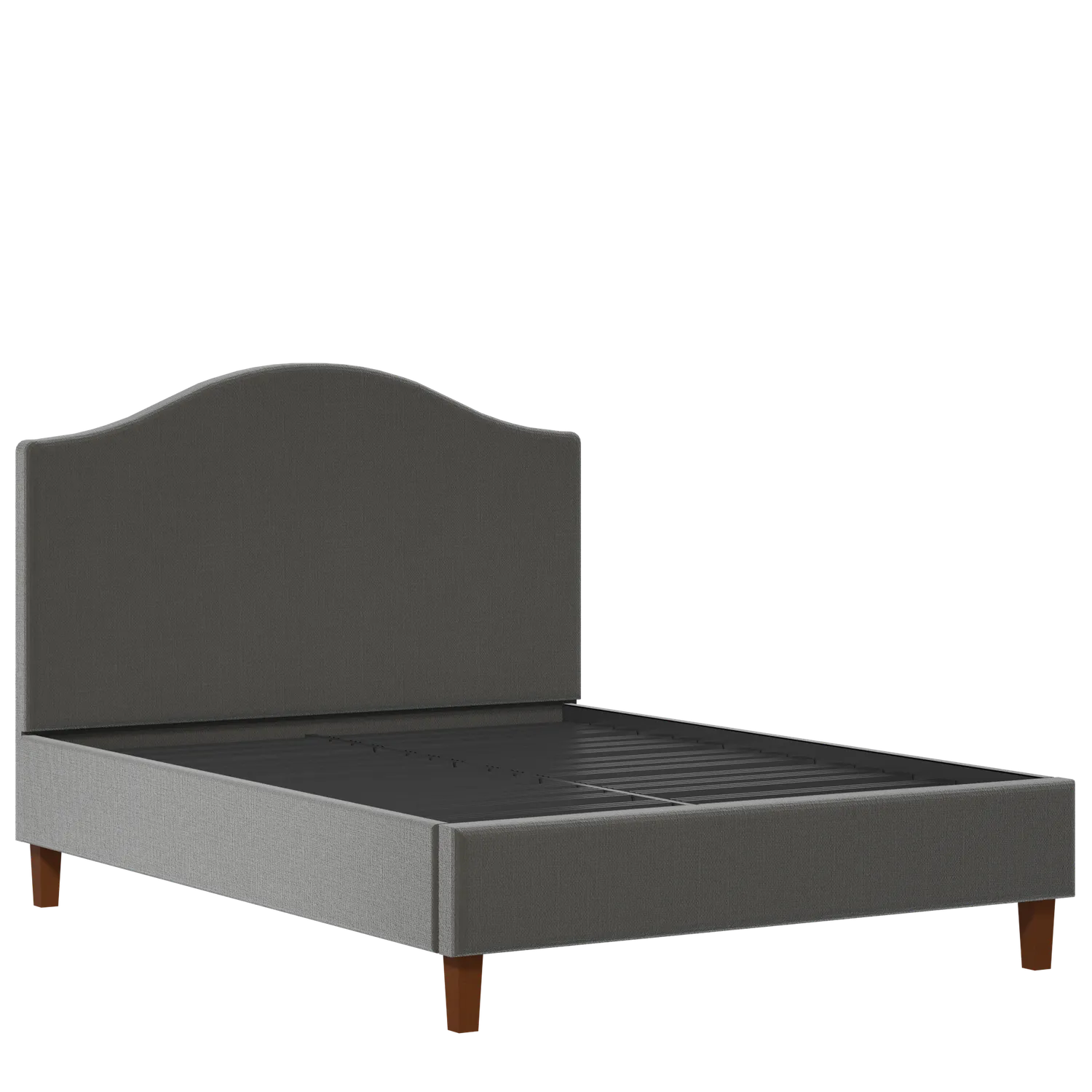 Burley Slim upholstered bed in iron fabric