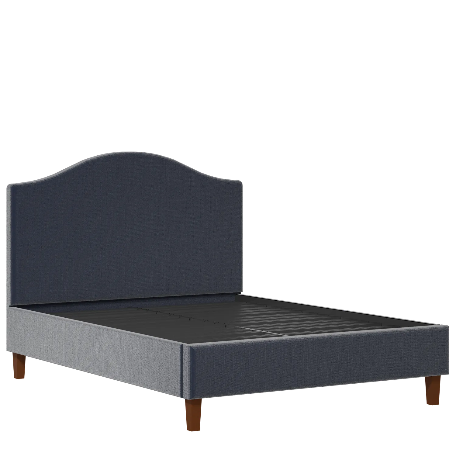 Burley Slim upholstered bed in oxford blue fabric