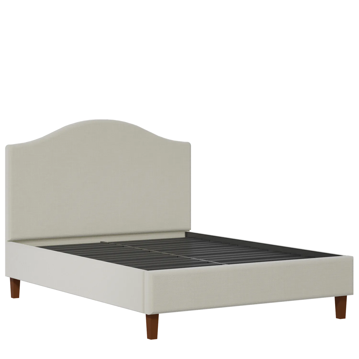 Burley Slim upholstered bed in oatmeal fabric