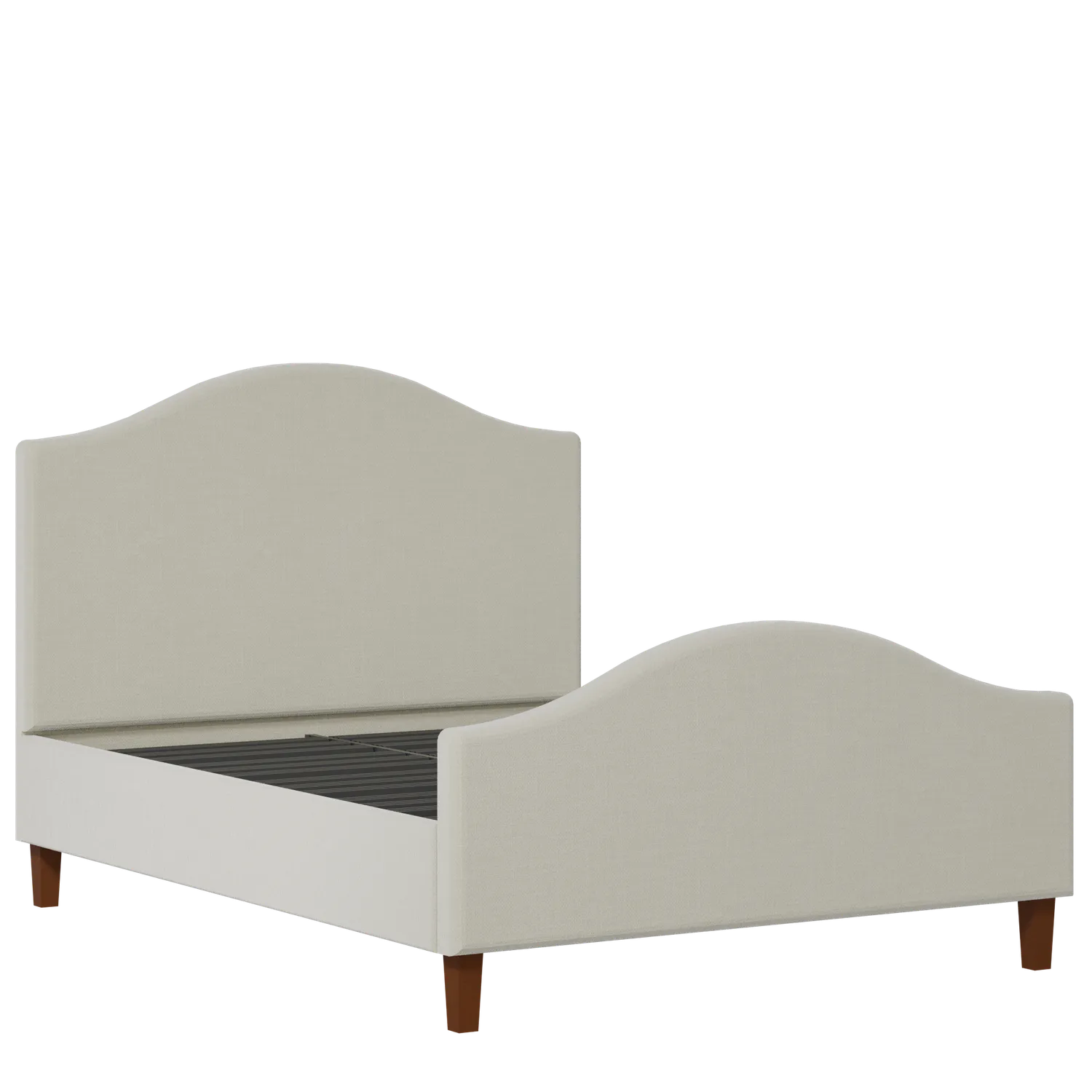 Burley upholstered bed in oatmeal fabric