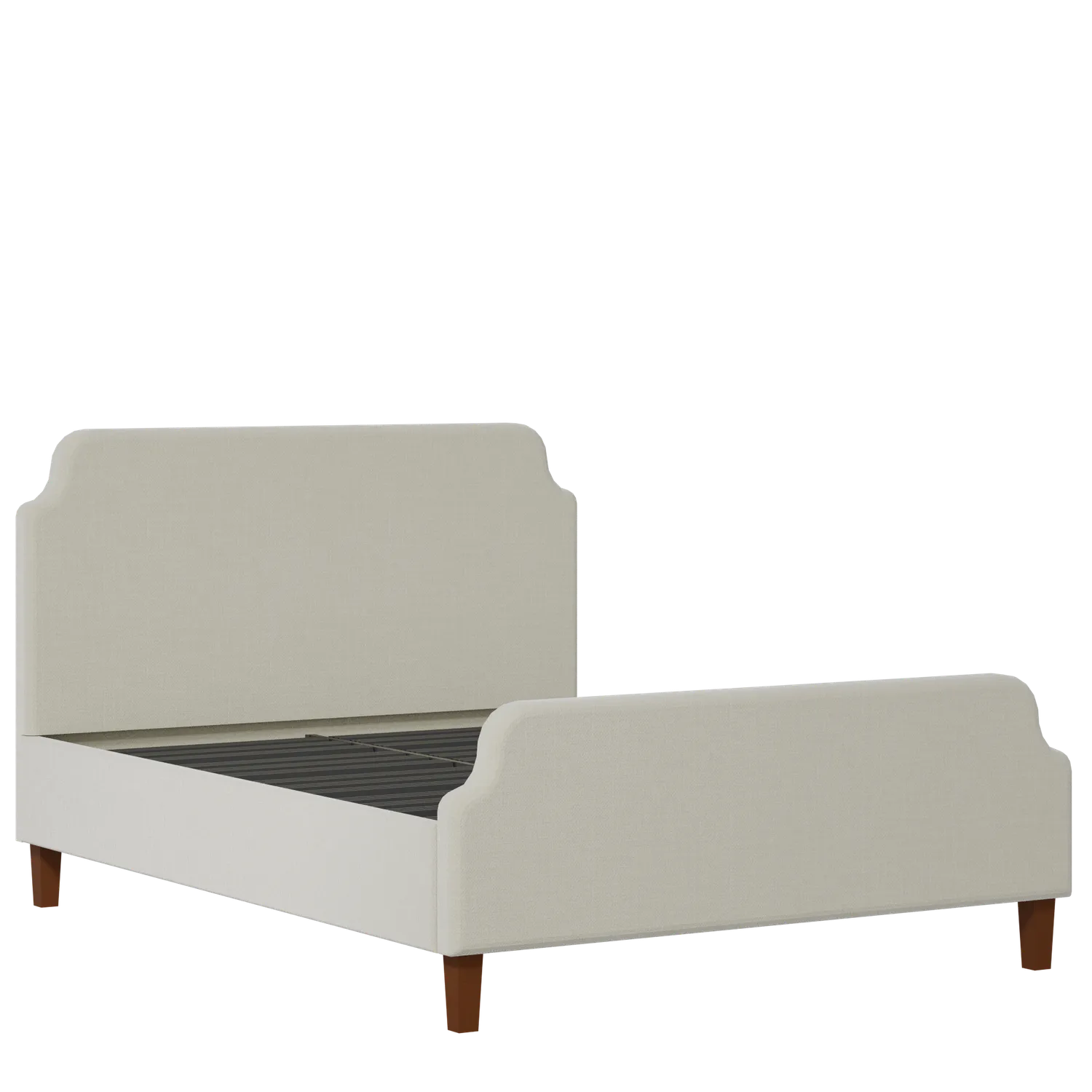 Charing upholstered bed in oatmeal fabric