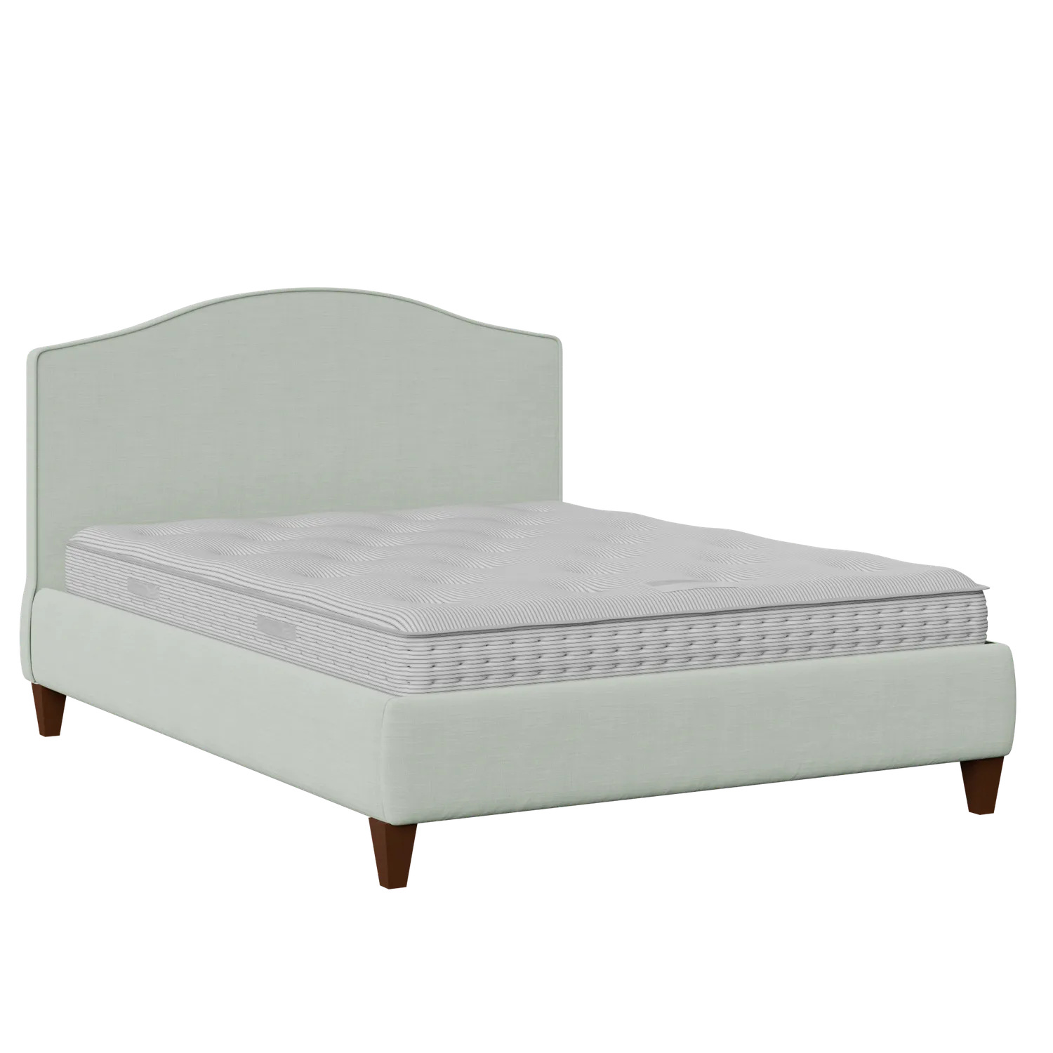 Daniella with Piping upholstered bed in duckegg fabric