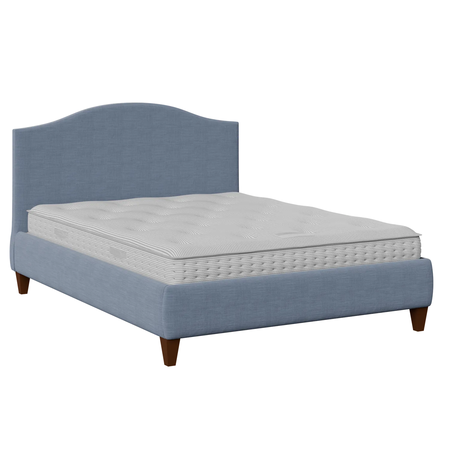 Daniella cama tapizada en tela azul