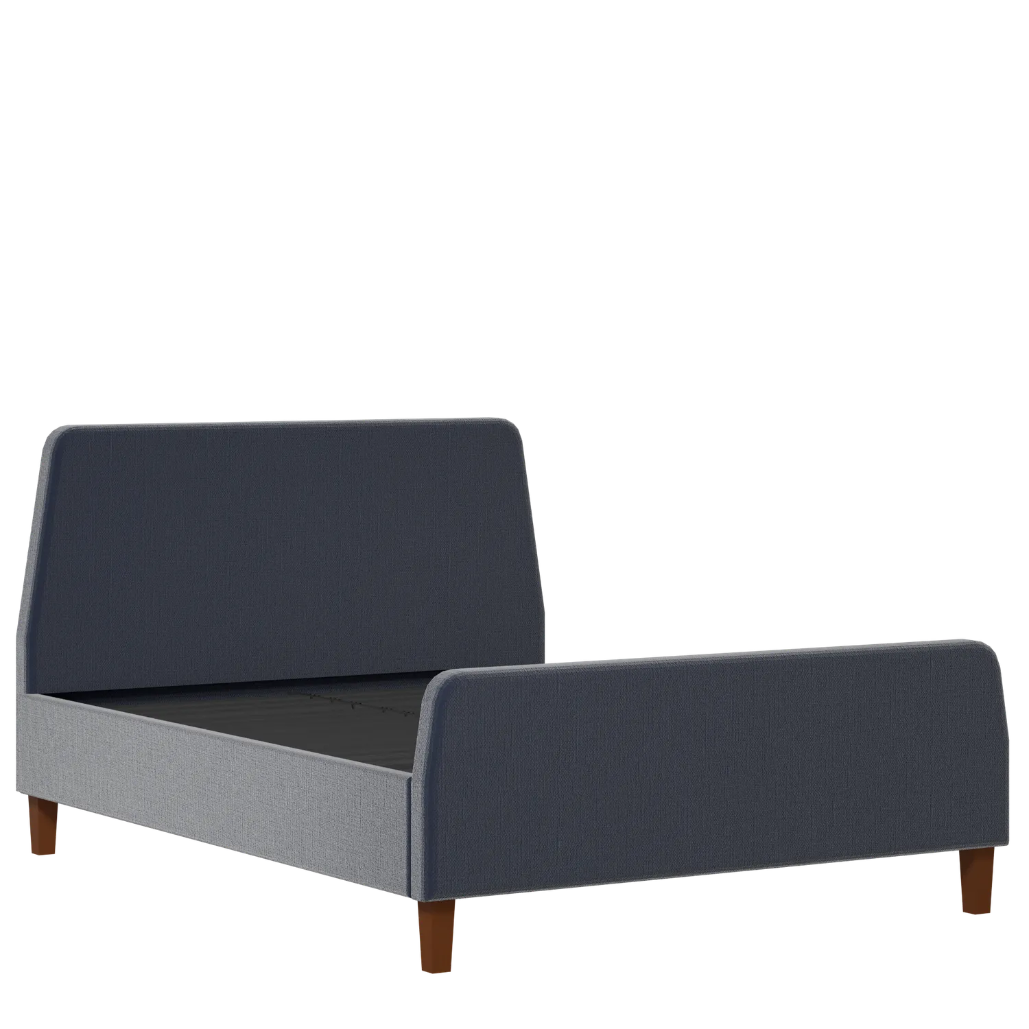 Hanwell upholstered bed in oxford blue fabric