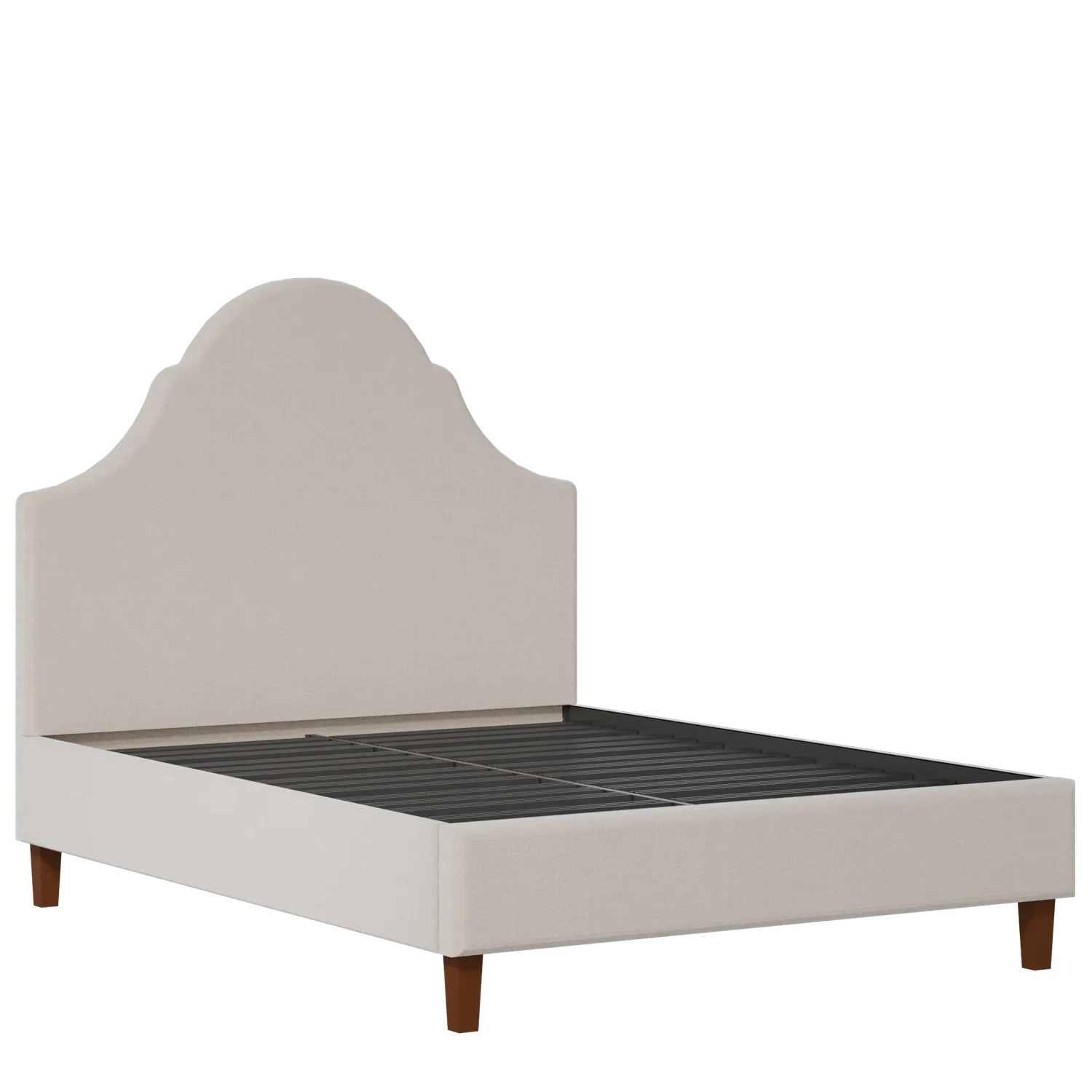 Irvine upholstered bed in silver fabric