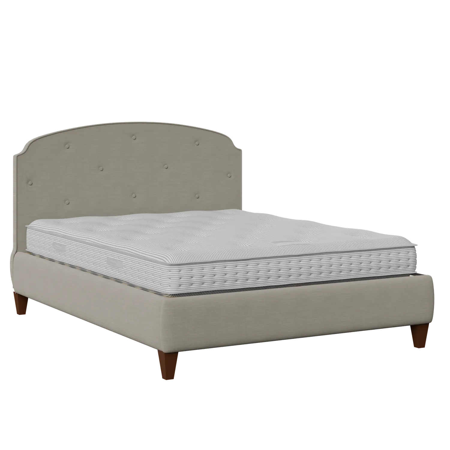Lide Buttoned Diagonal cama tapizada en tela gris