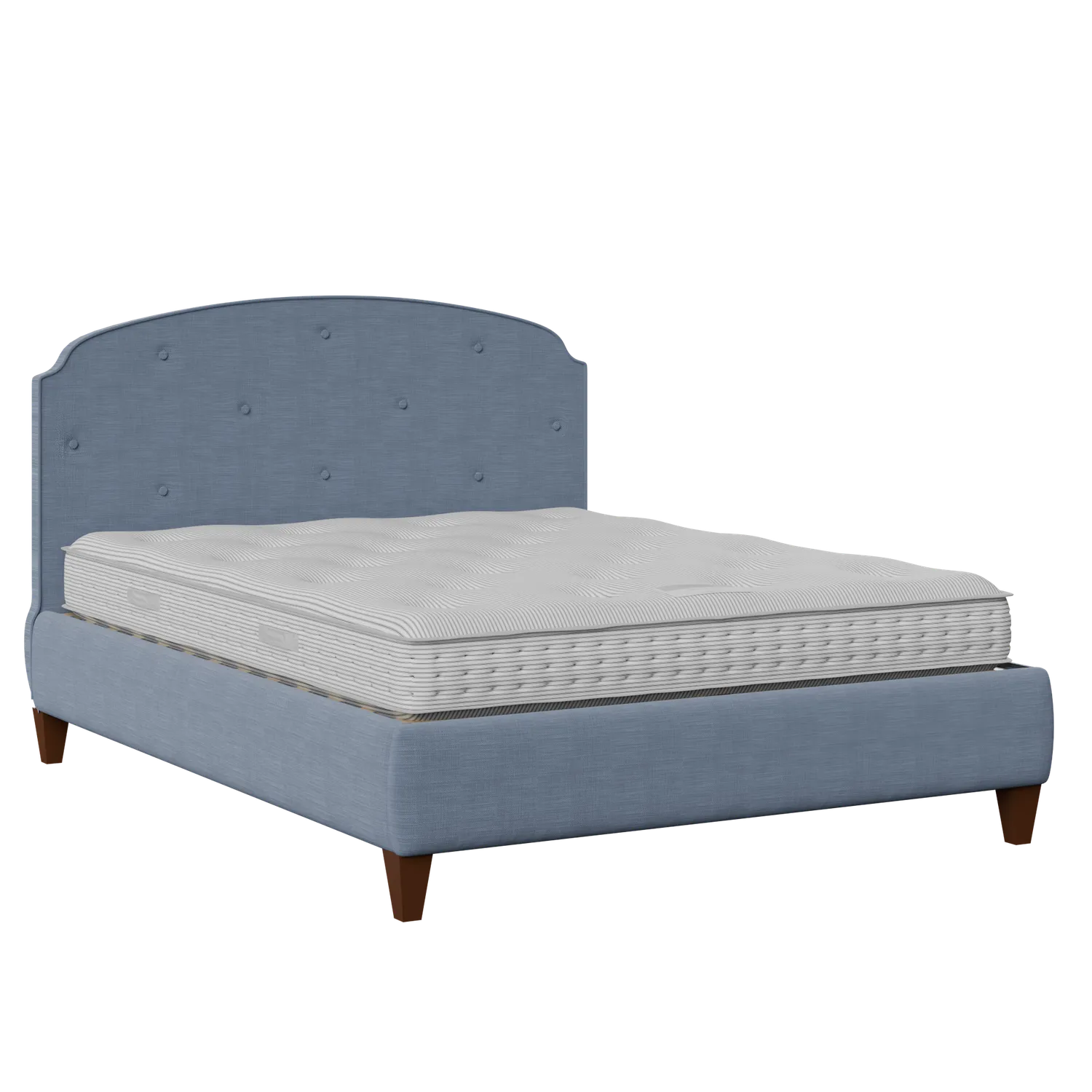Lide Buttoned Diagonal cama tapizada en tela azul