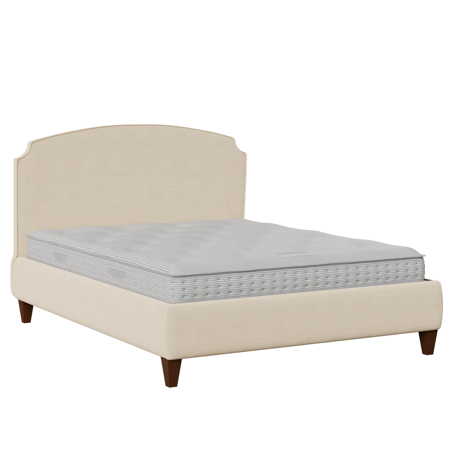 Lide with Piping upholstered bed in natural fabric