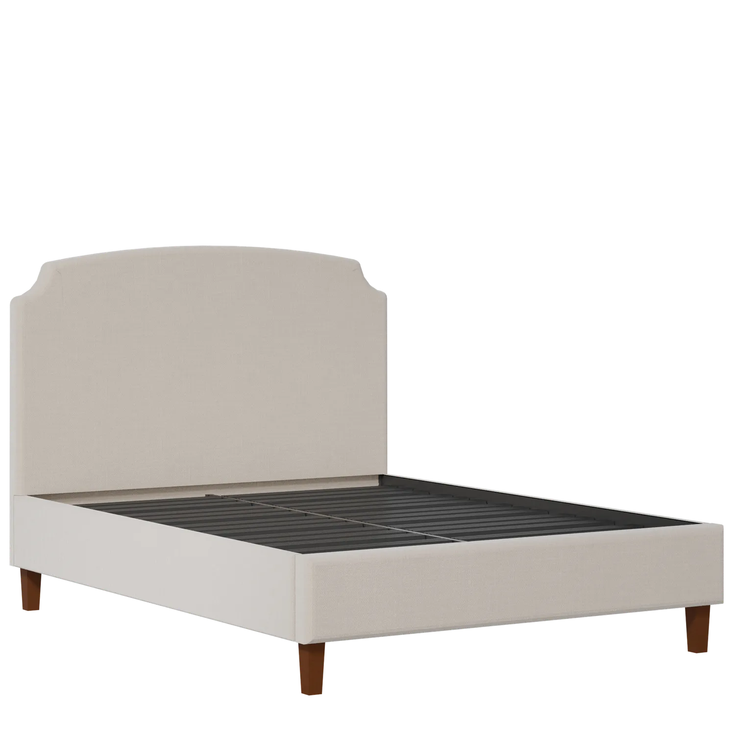 Poole Slim upholstered bed in silver fabric