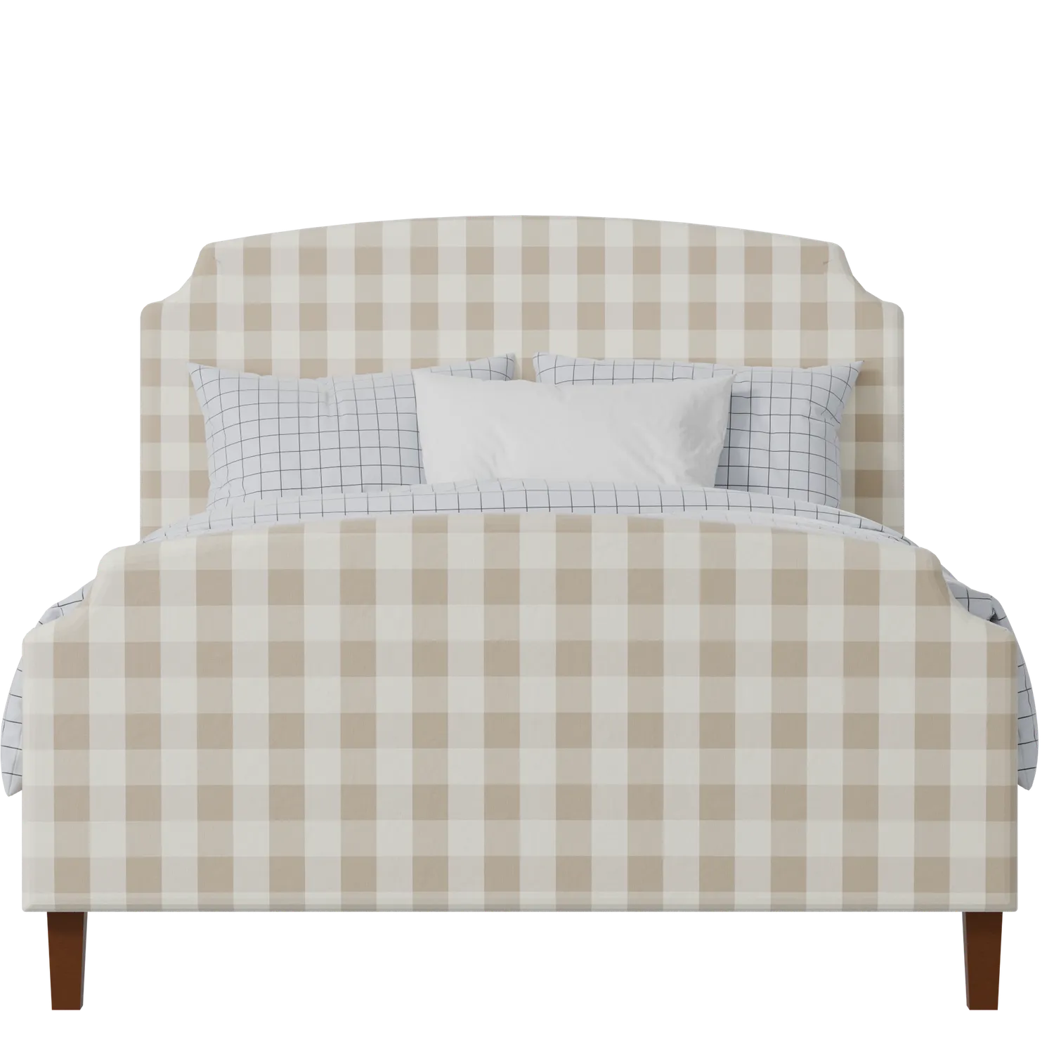 Poole upholstered bed in Romo Kemble Putty fabric