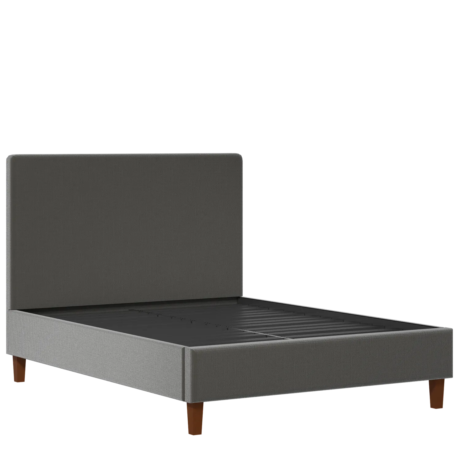 Porto Slim upholstered bed in iron fabric