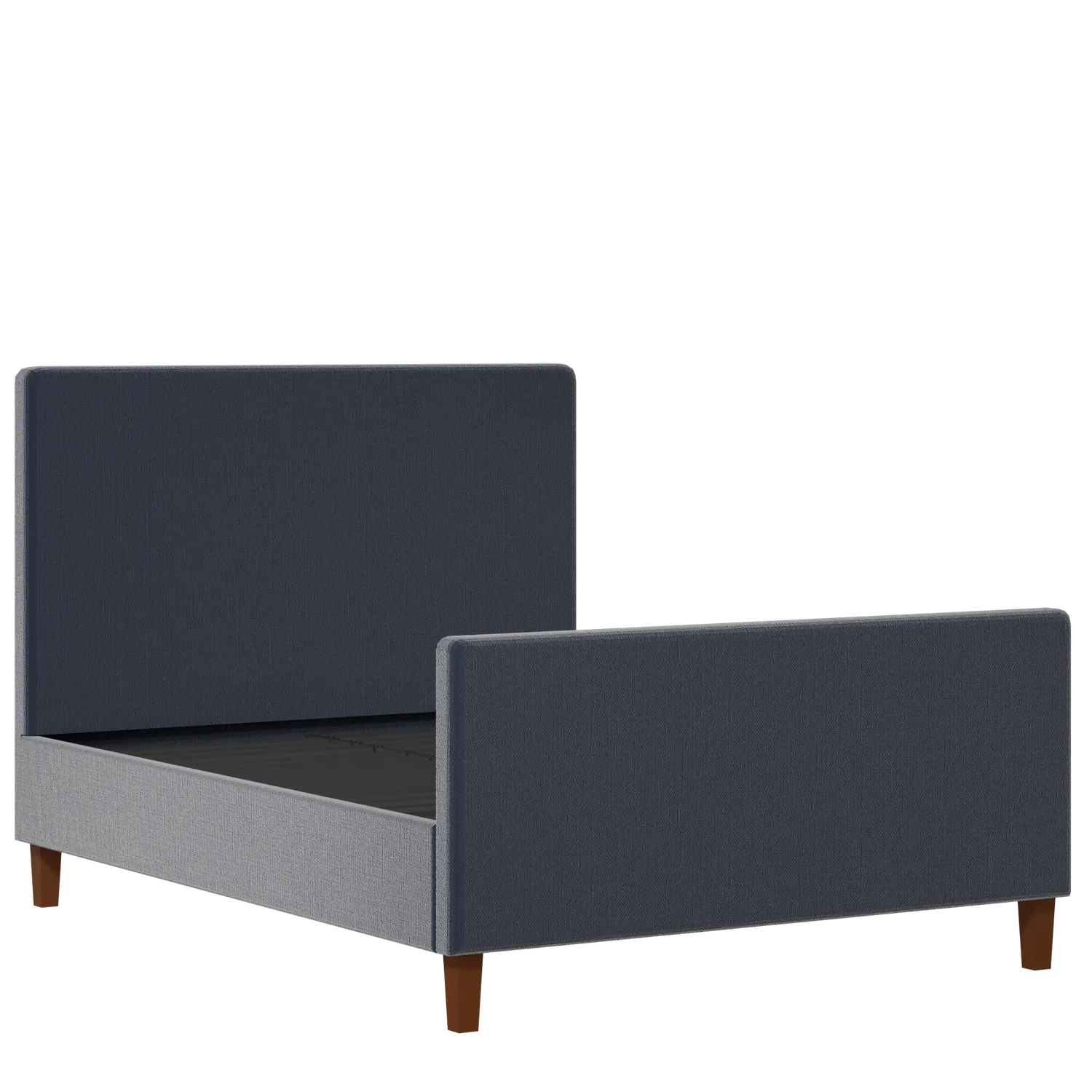 Porto upholstered bed in oxford blue fabric