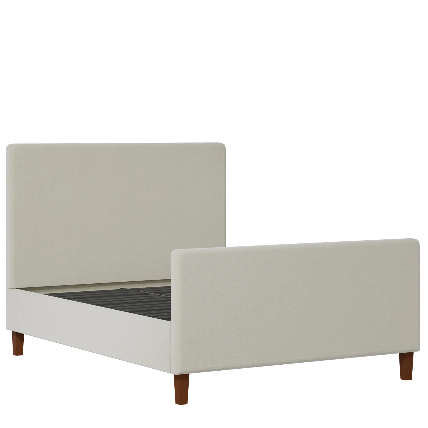 Porto upholstered bed in oatmeal fabric