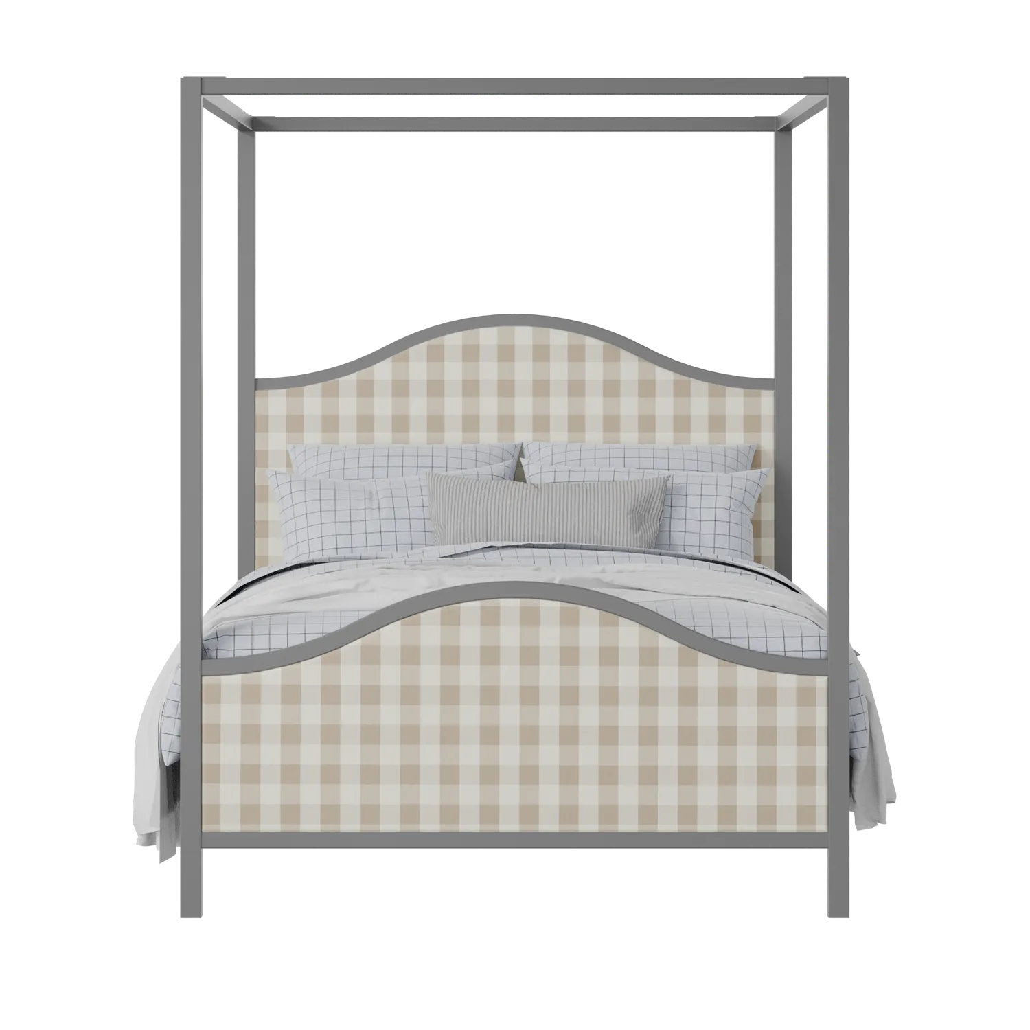 Coleridge Upholstered wood upholstered upholstered bed in grey with Romo Kemble Putty fabric