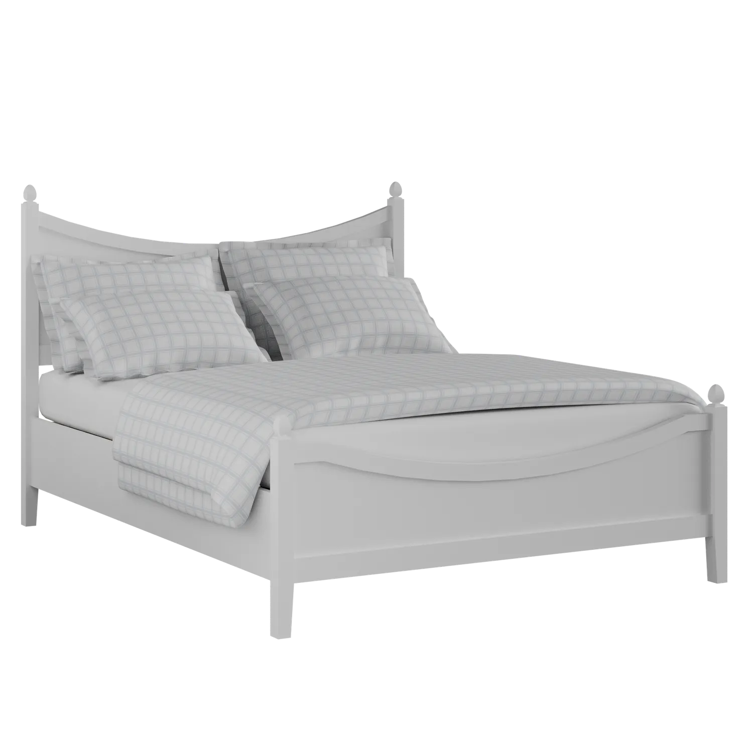 Blake Low Footend Painted lit en bois peint en blanc avec matelas