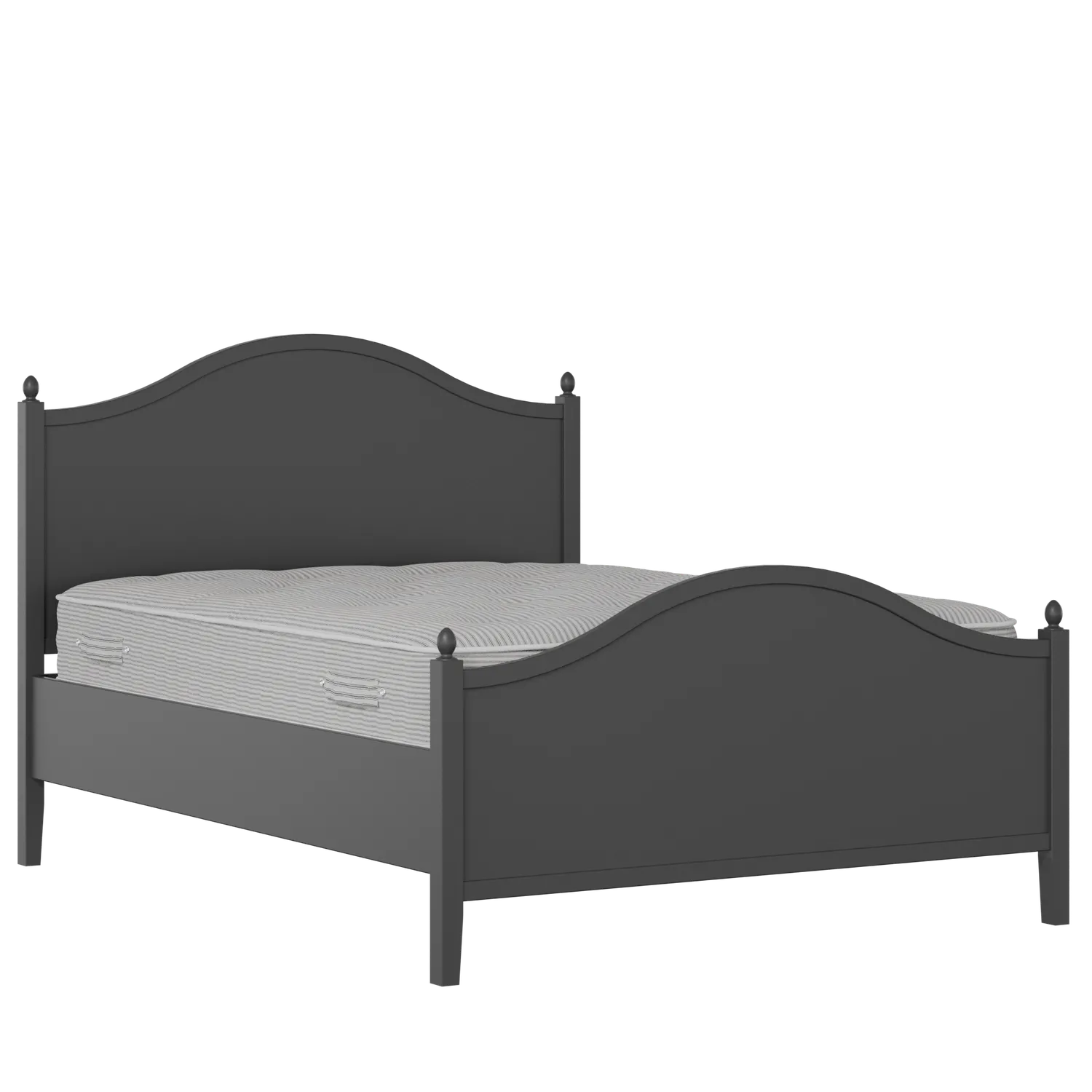 Brady Painted painted wood bed in black with Juno mattress