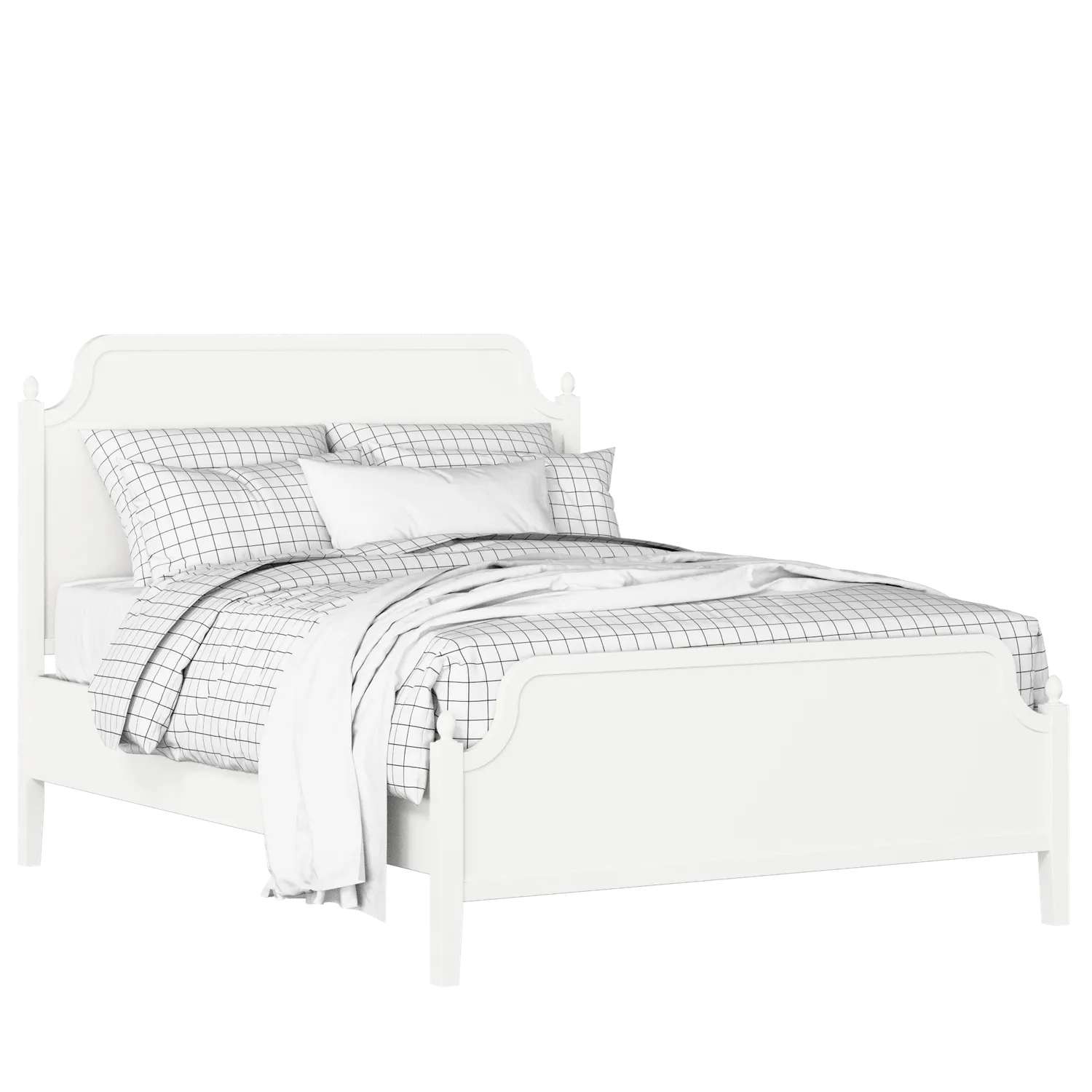 Bronte lit en bois peint en blanc avec matelas