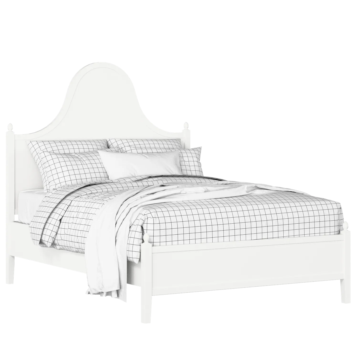 Bryce painted wood bed in white with Juno mattress