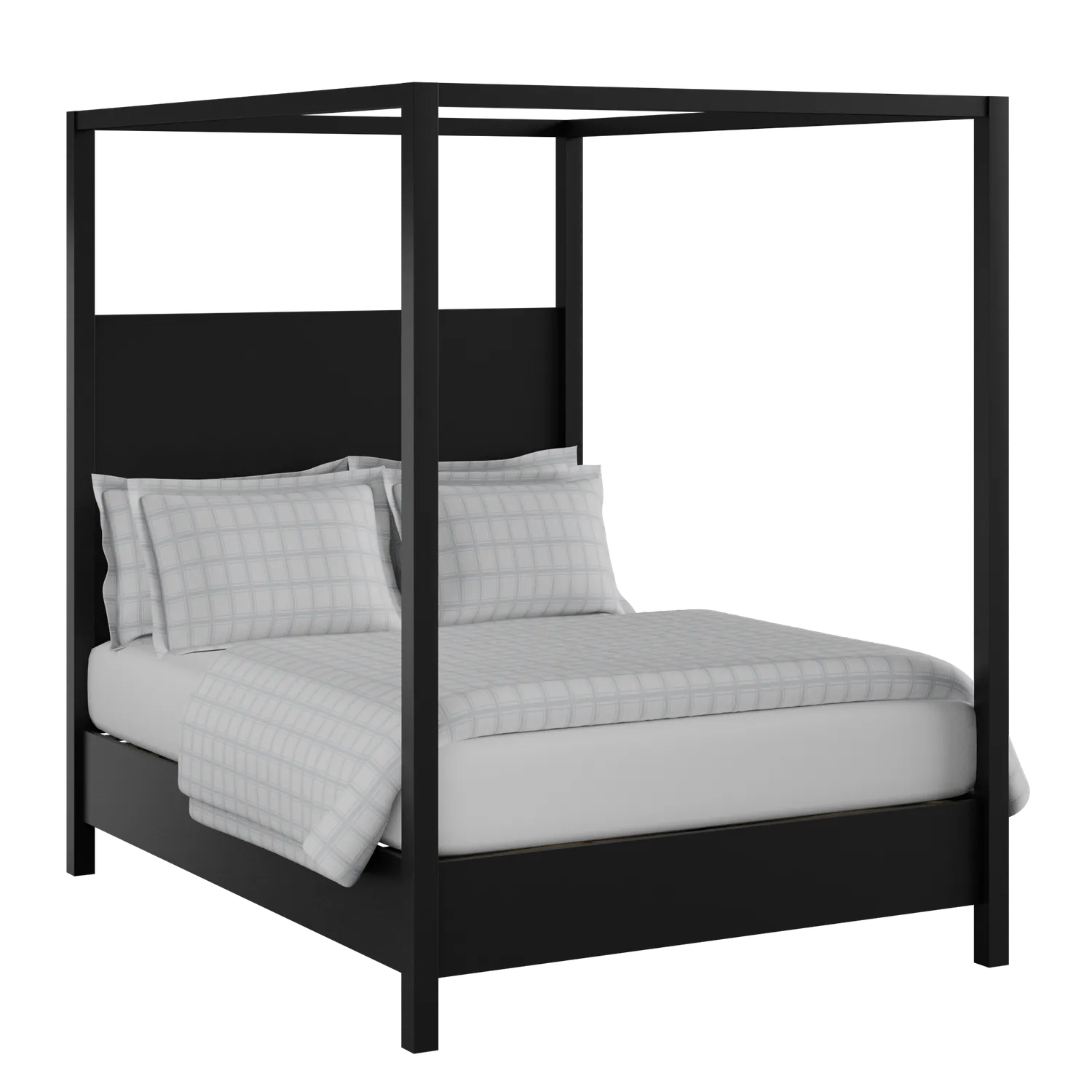 Churchill Painted painted wood bed in black with Juno mattress