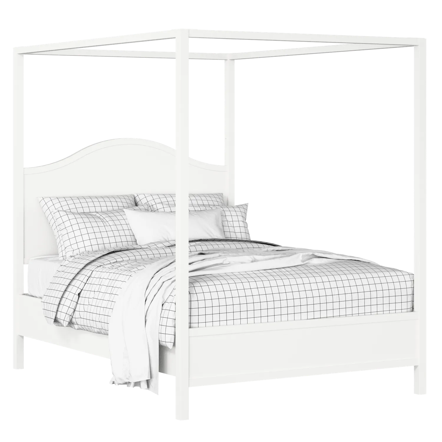 Coleridge Slim painted wood bed in white with Juno mattress