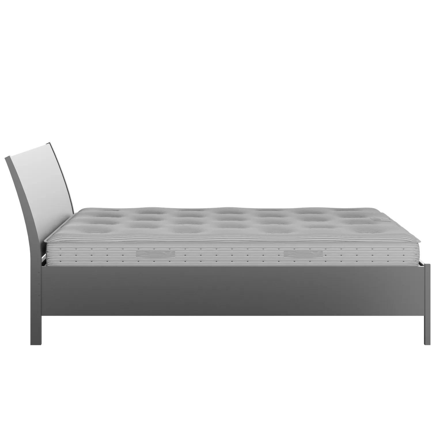 Hunt Painted painted wood bed in grey with Juno mattress