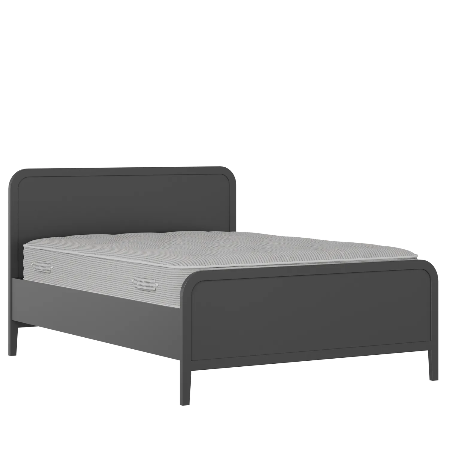 Keats Painted painted wood bed in black with Juno mattress