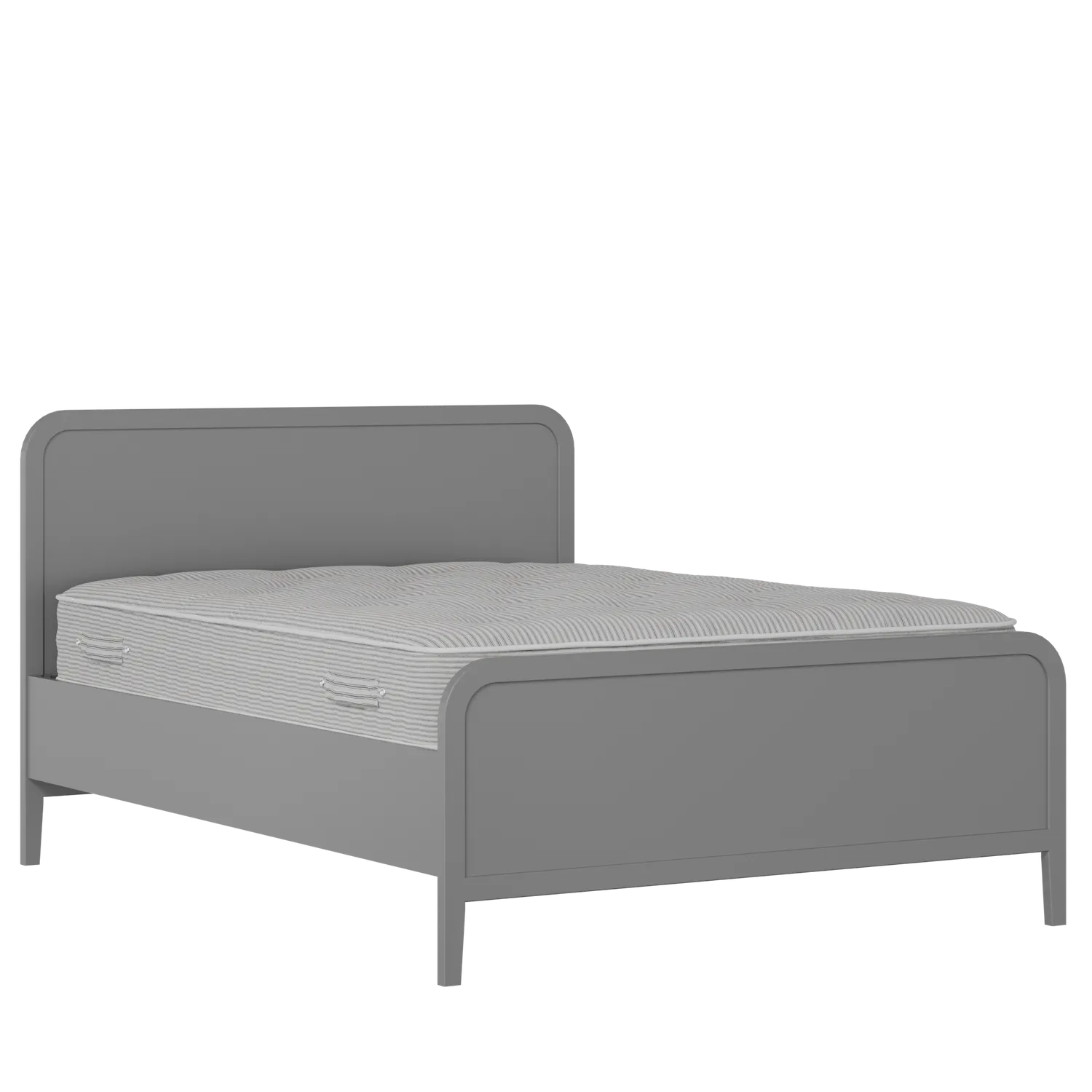 Keats Painted painted wood bed in grey with Juno mattress
