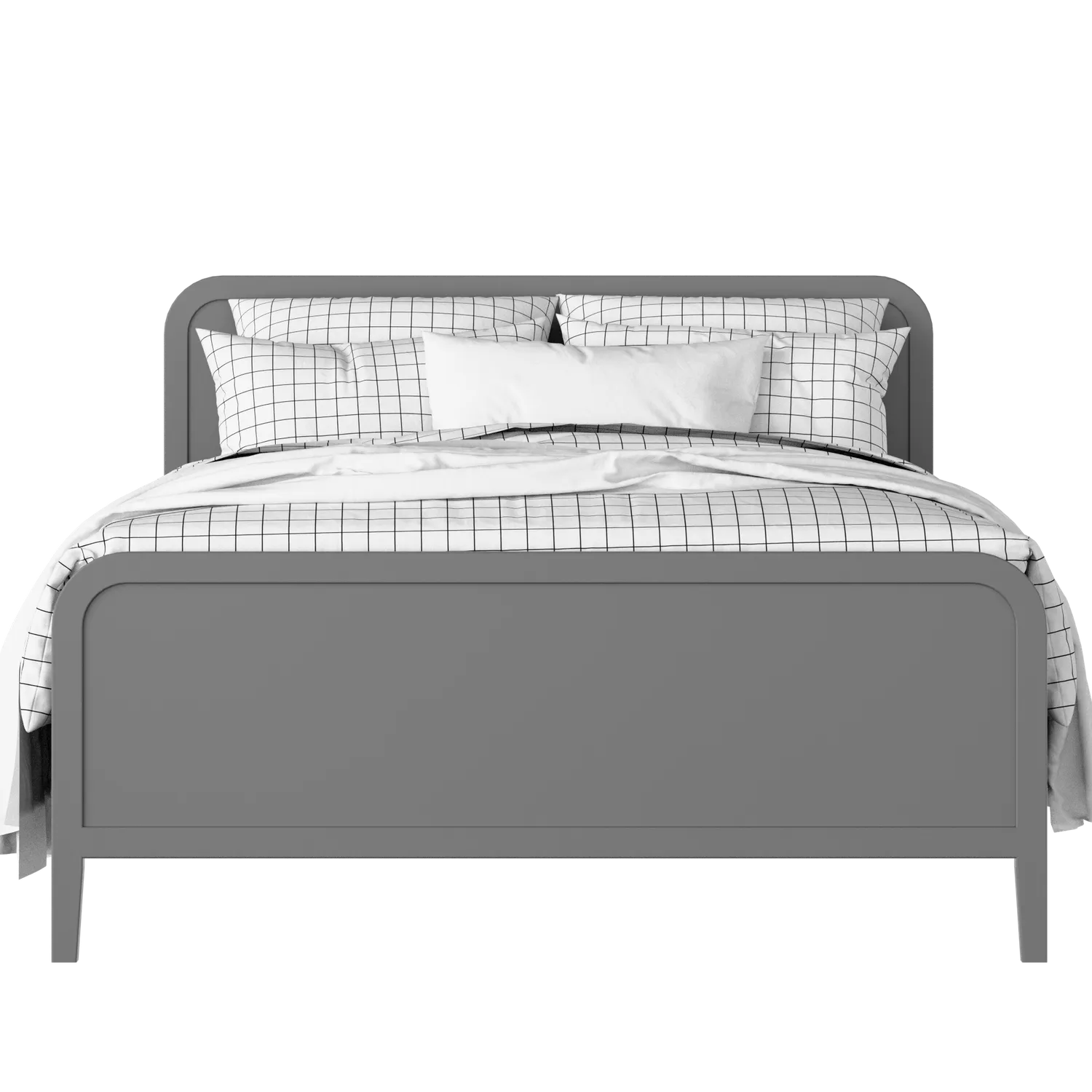 Keats Painted painted wood bed in grey with Juno mattress