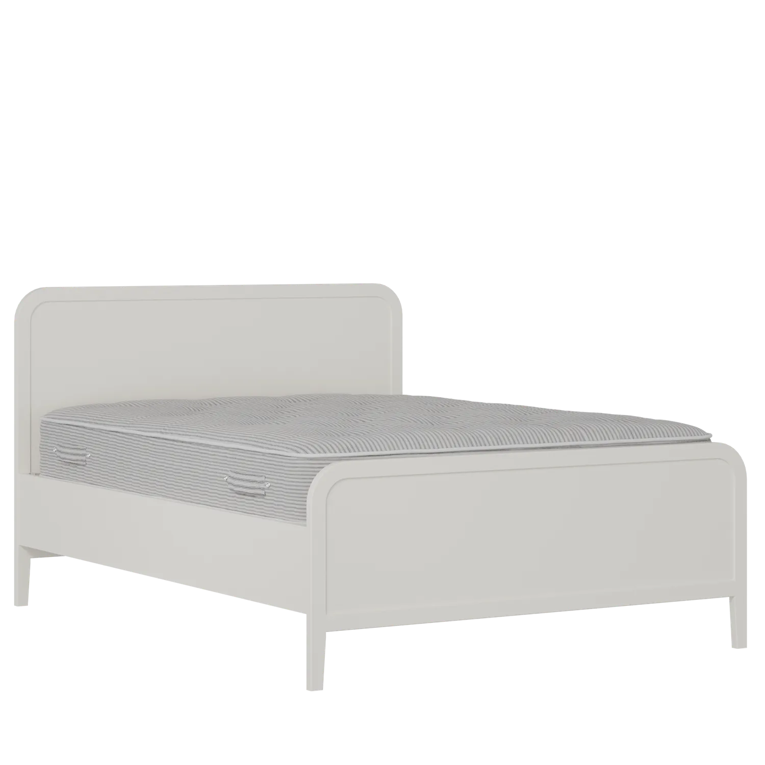 Keats Painted painted wood bed in white with Juno mattress