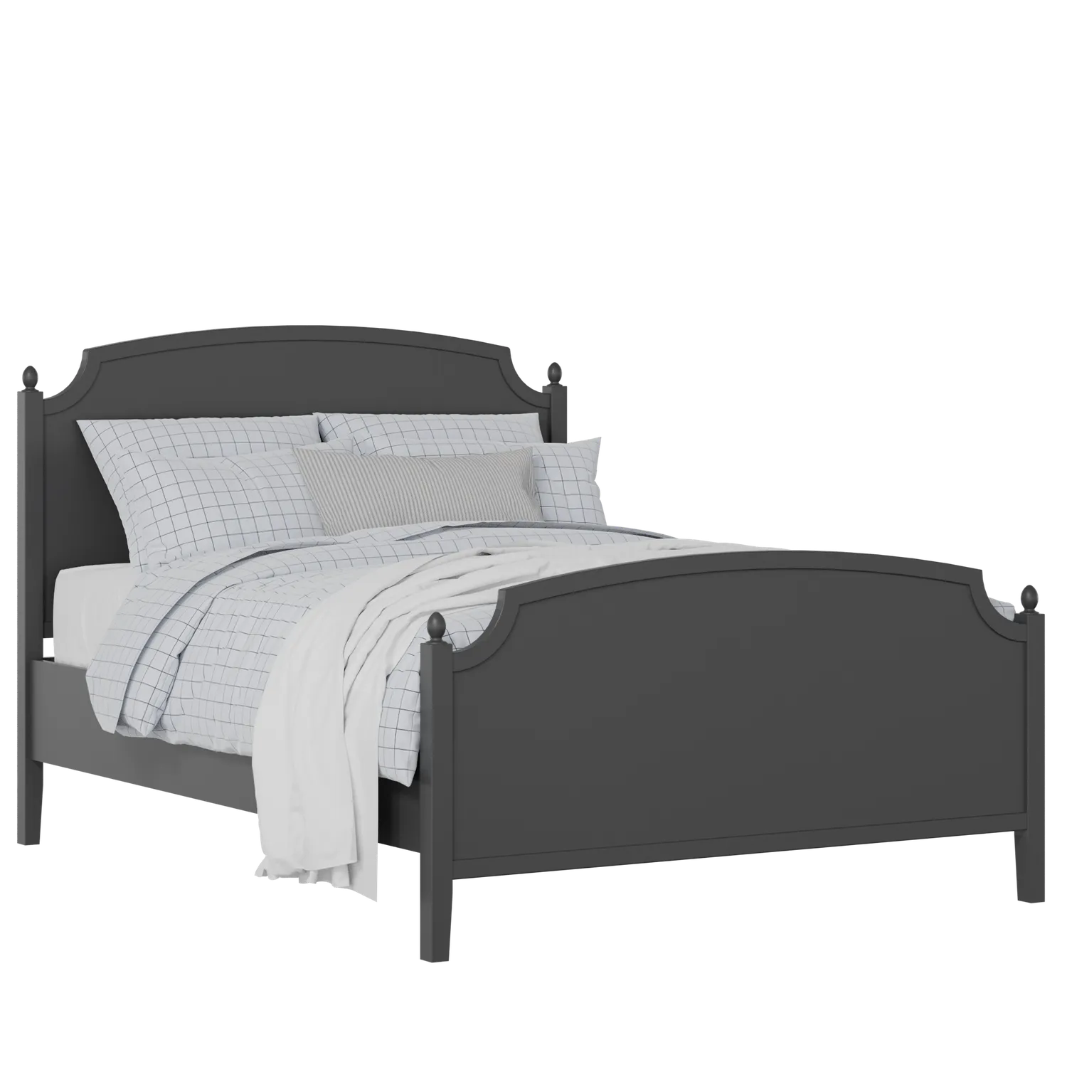 Kipling painted wood bed in black with Juno mattress