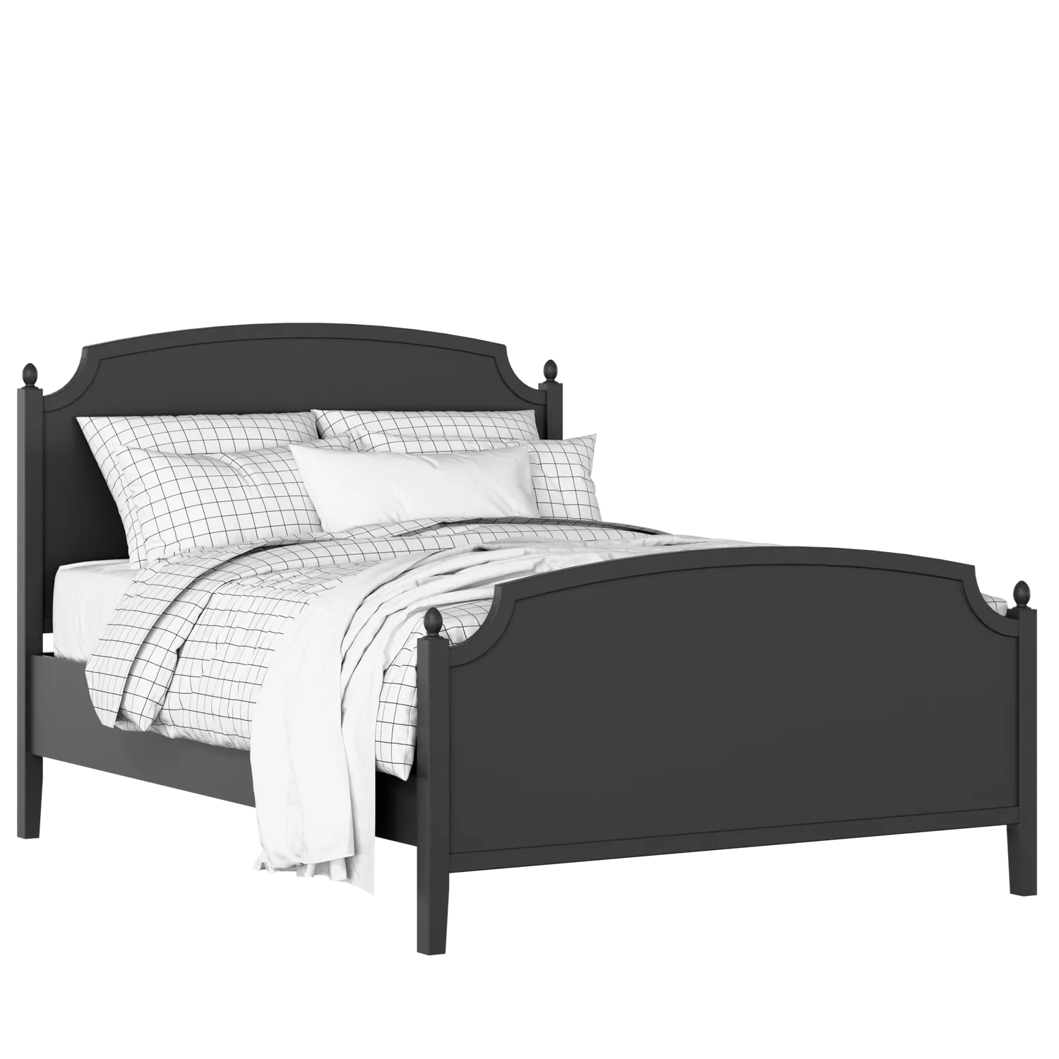 Kipling painted wood bed in black with Juno mattress