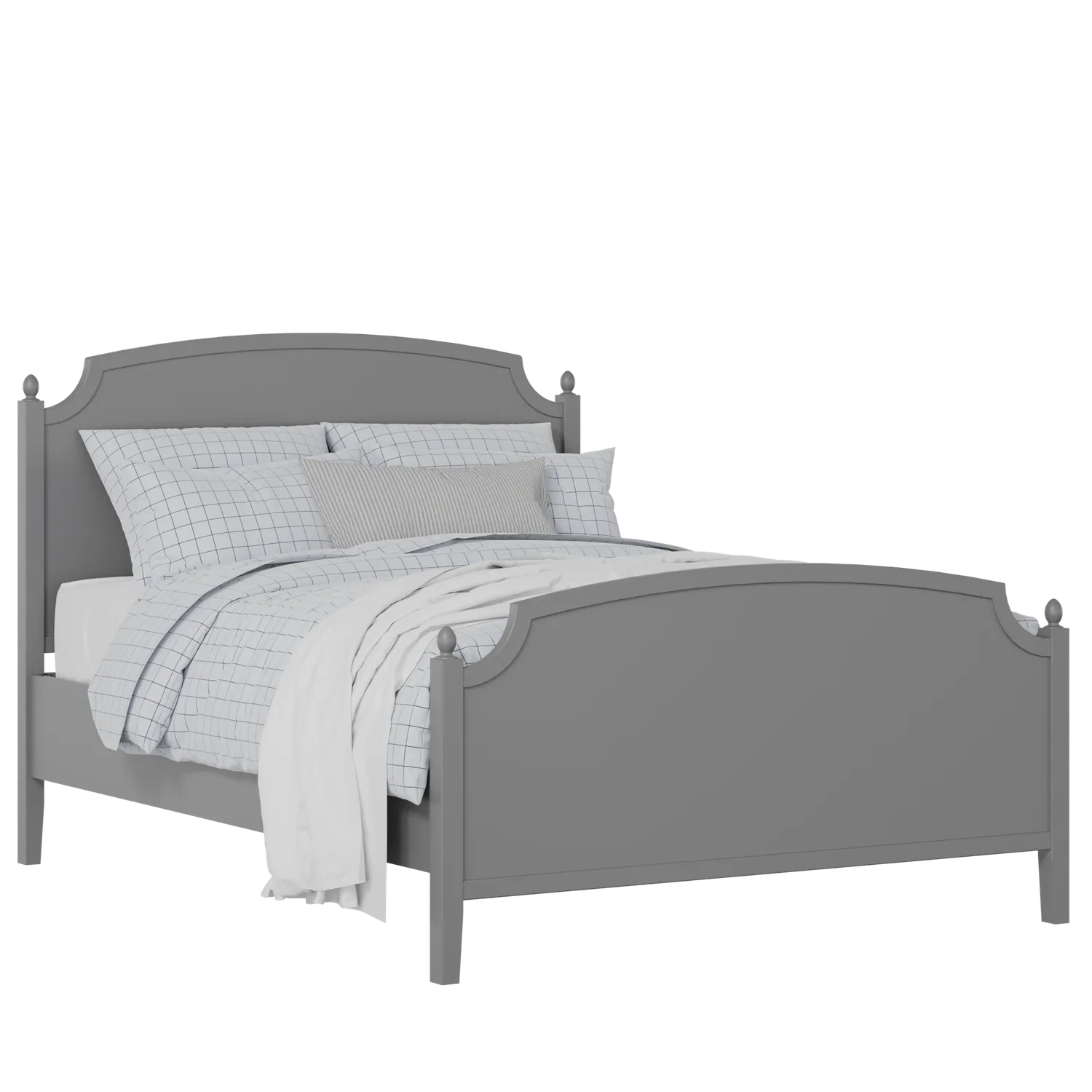 Kipling painted wood bed in grey with Juno mattress