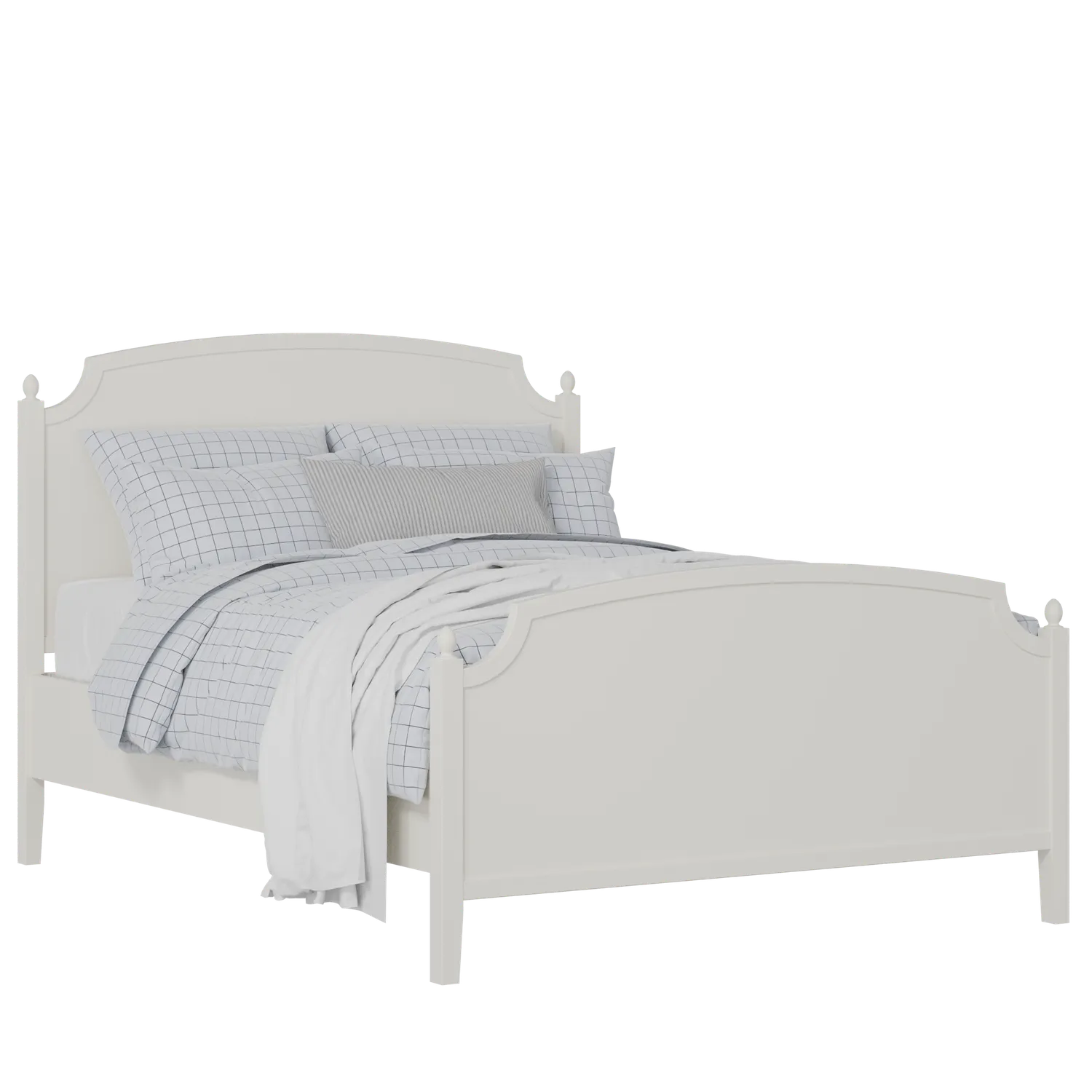 Kipling painted wood bed in white with Juno mattress