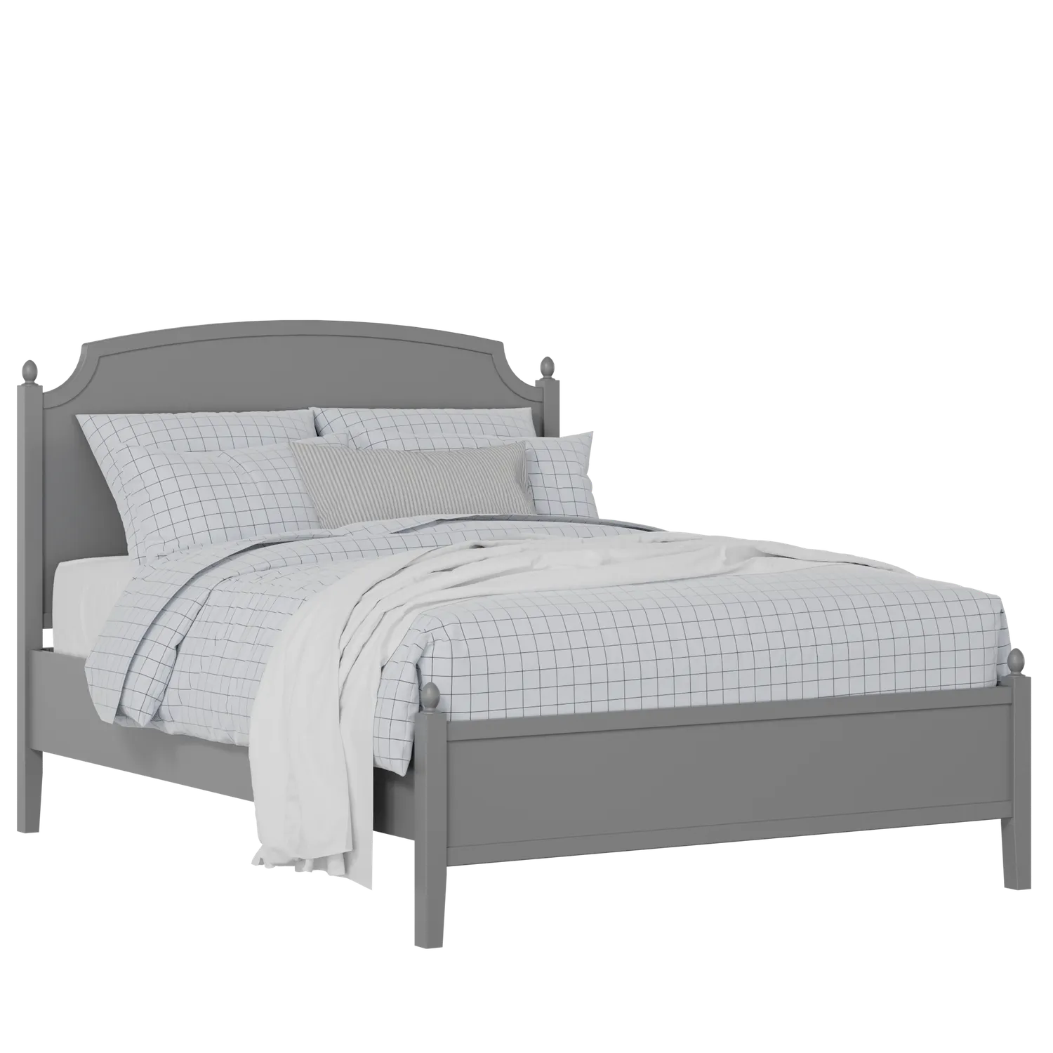 Kipling Slim painted wood bed in grey with Juno mattress