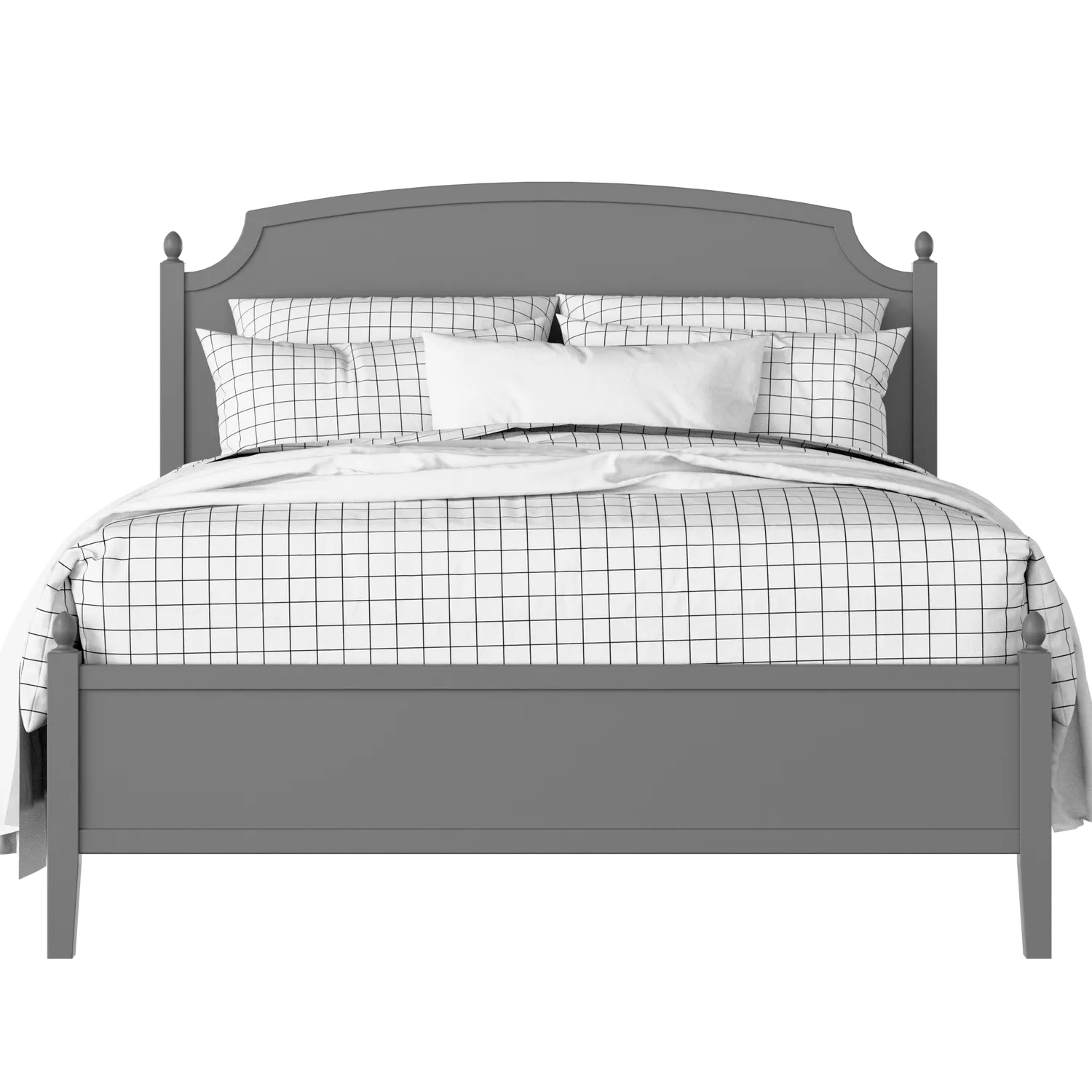 Kipling Slim painted wood bed in grey with Juno mattress