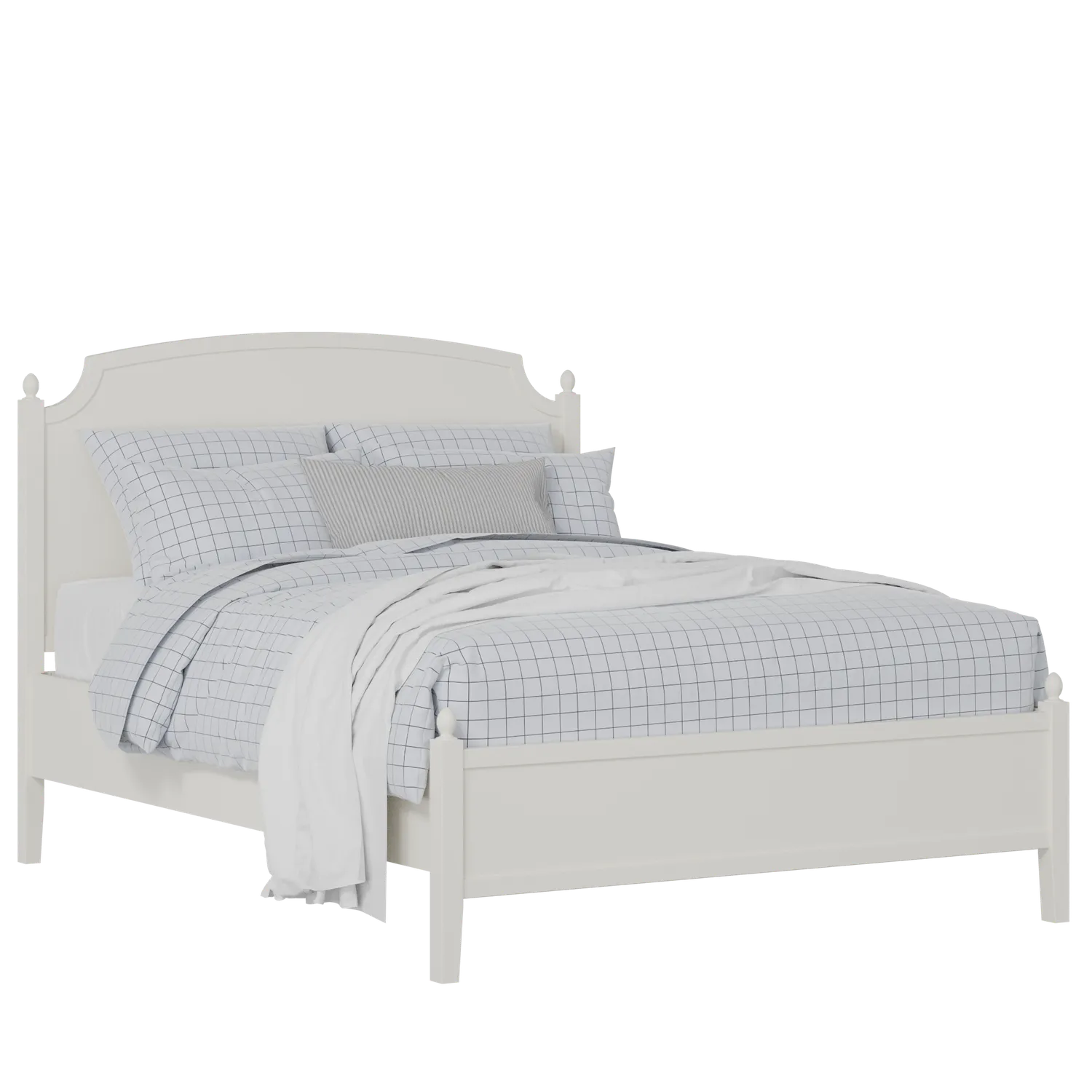 Kipling Slim painted wood bed in white with Juno mattress