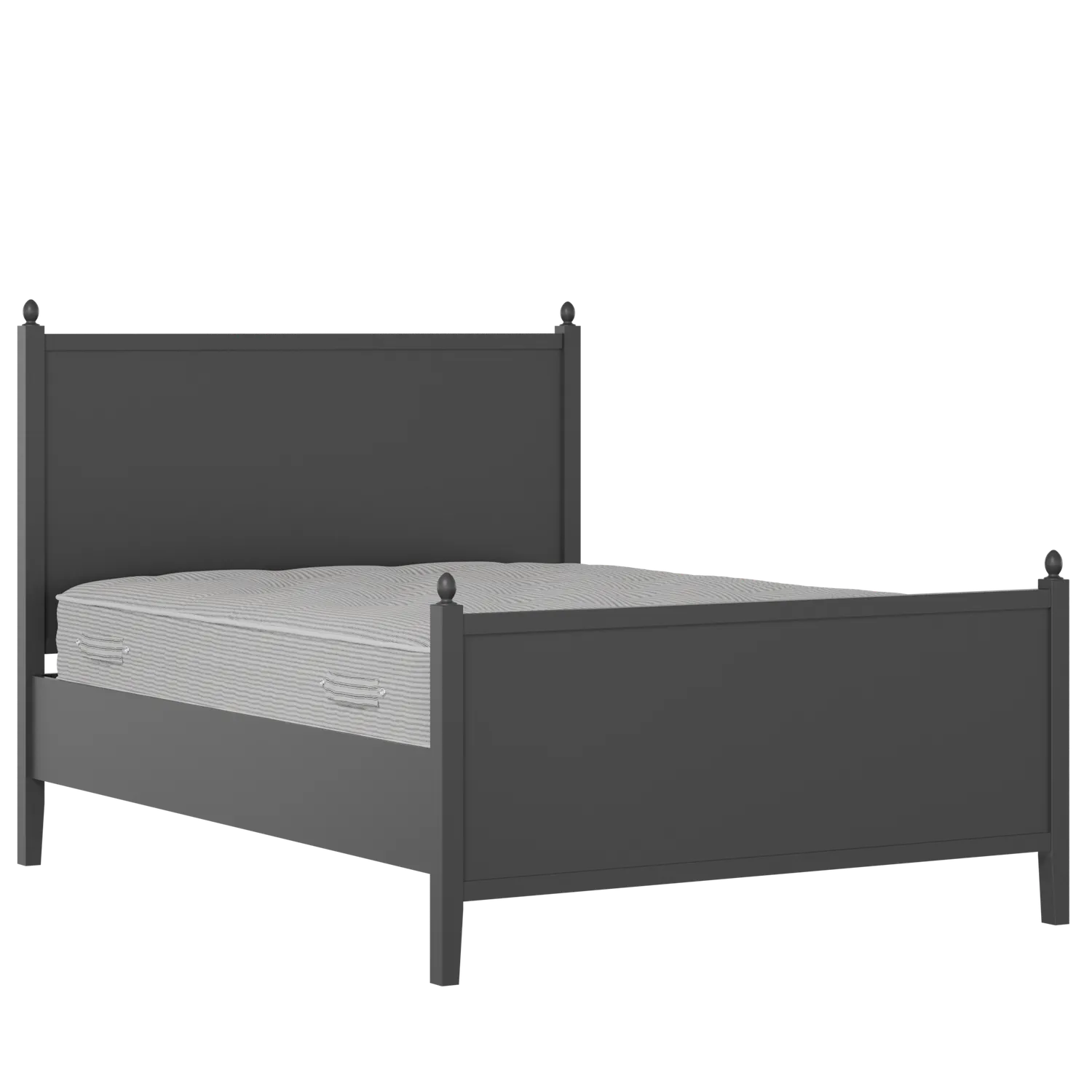 Marbella Painted painted wood bed in black with Juno mattress