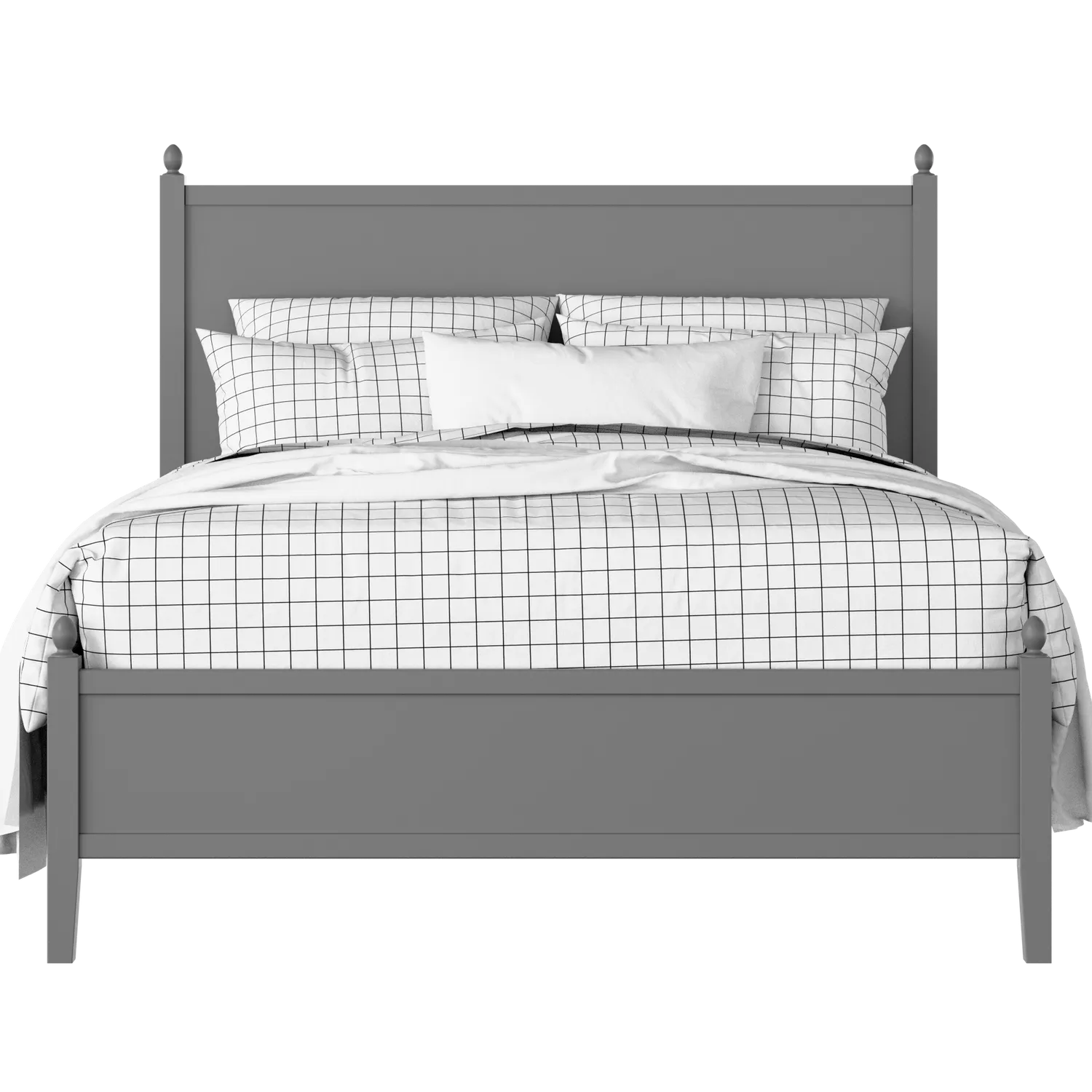 Marbella Slim painted wood bed in grey with Juno mattress