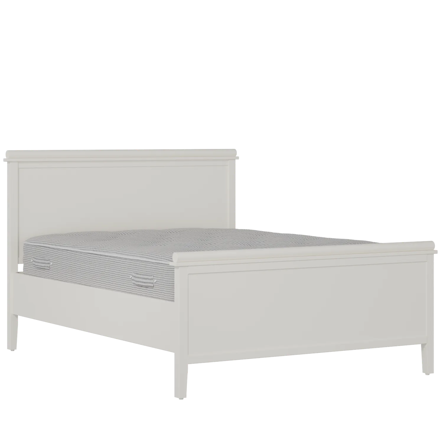 Nocturne Painted painted wood bed in white with Juno mattress