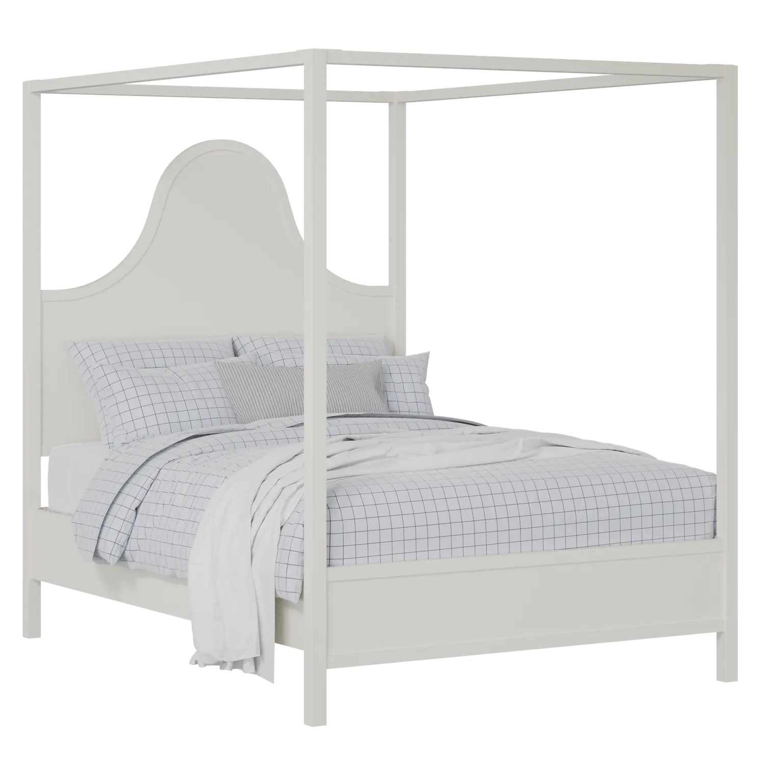 Rowe painted wood bed in white with Juno mattress