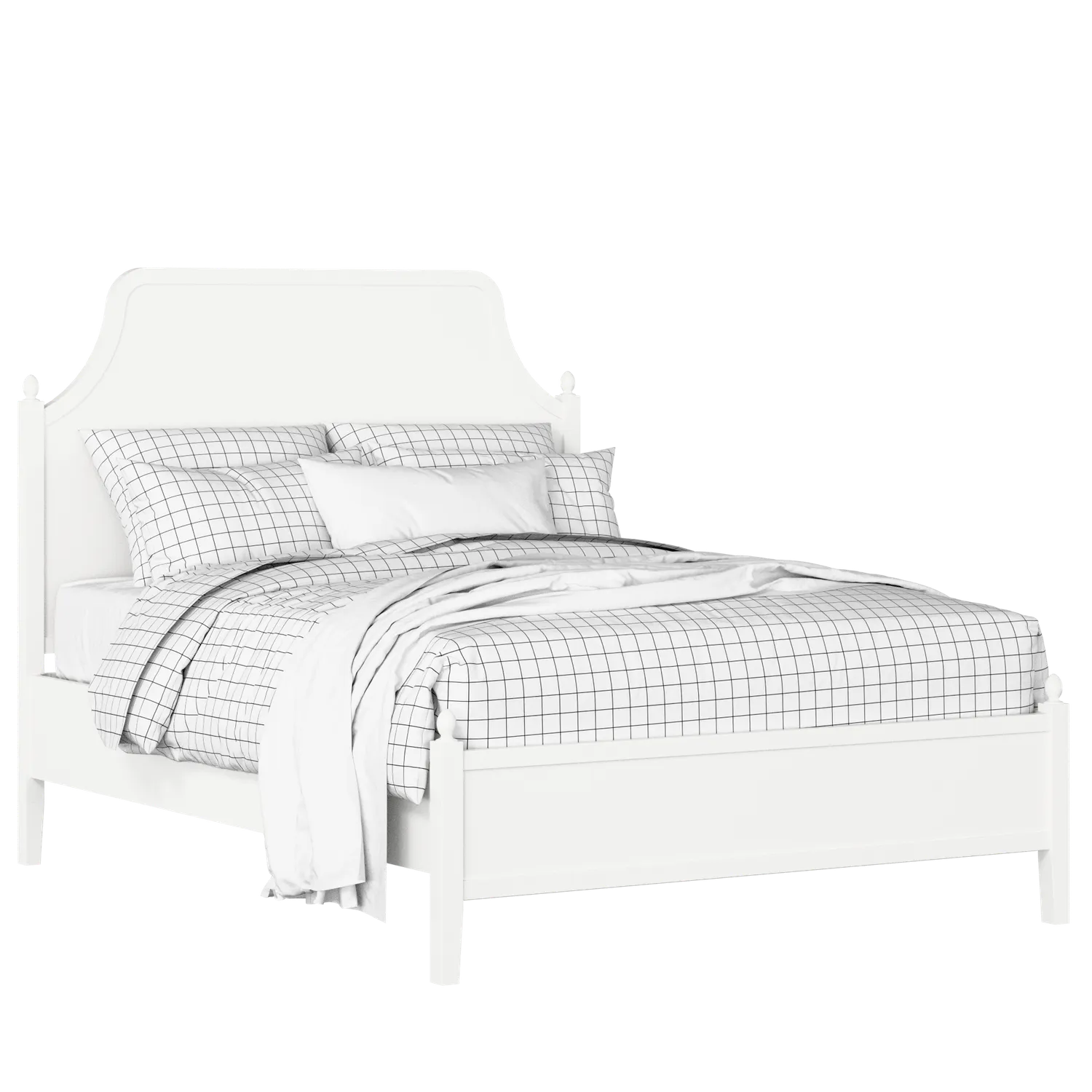 Ruskin Slim lit en bois peint en blanc avec matelas