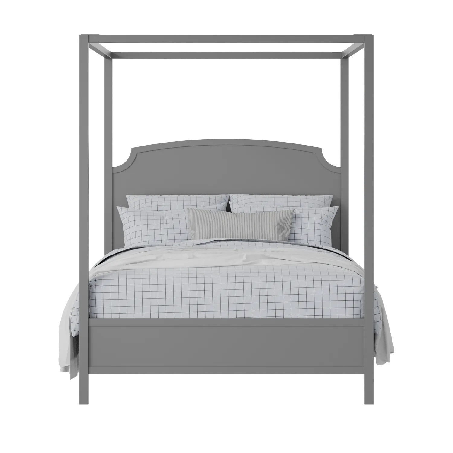 Shelley Slim painted wood bed in grey with Juno mattress