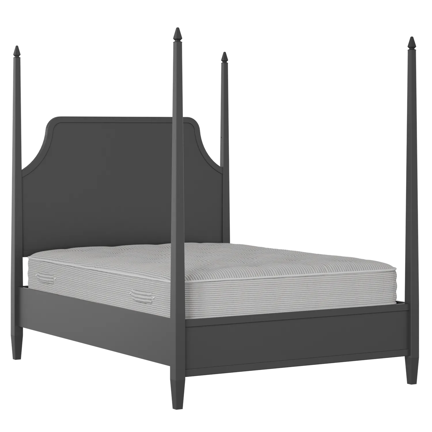 Turner Painted painted wood bed in black with Juno mattress