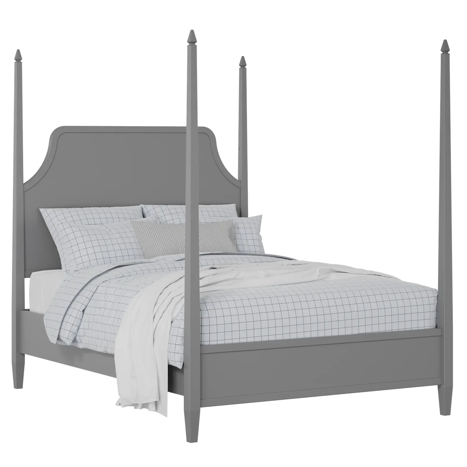 Turner painted wood bed in grey with Juno mattress