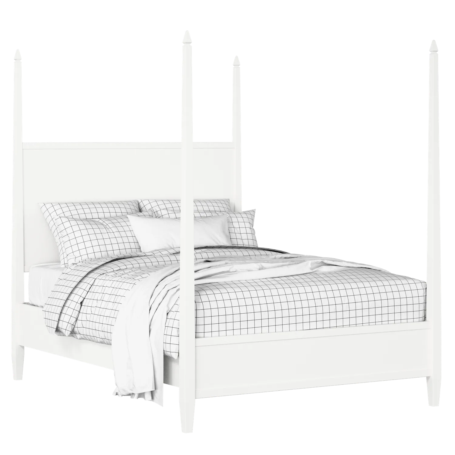 Warton lit en bois peint en blanc avec matelas