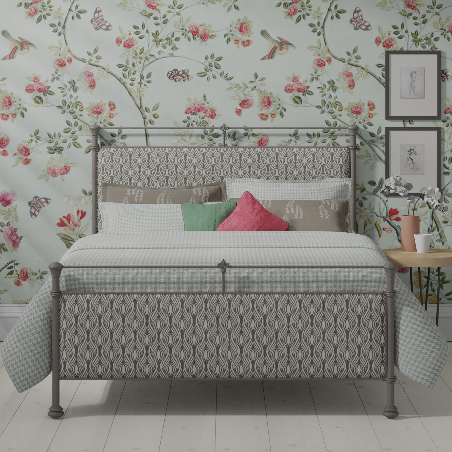 Nancy iron upholstered bed - Image spring