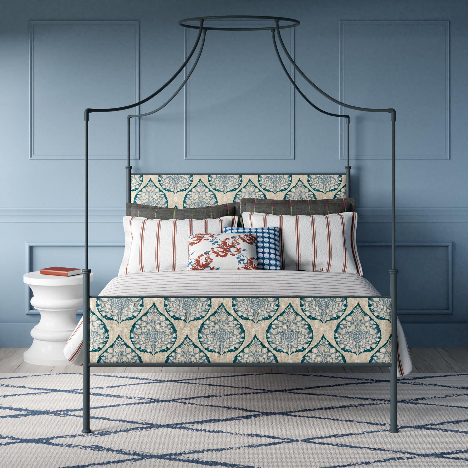 Waterloo upholstered metal bed