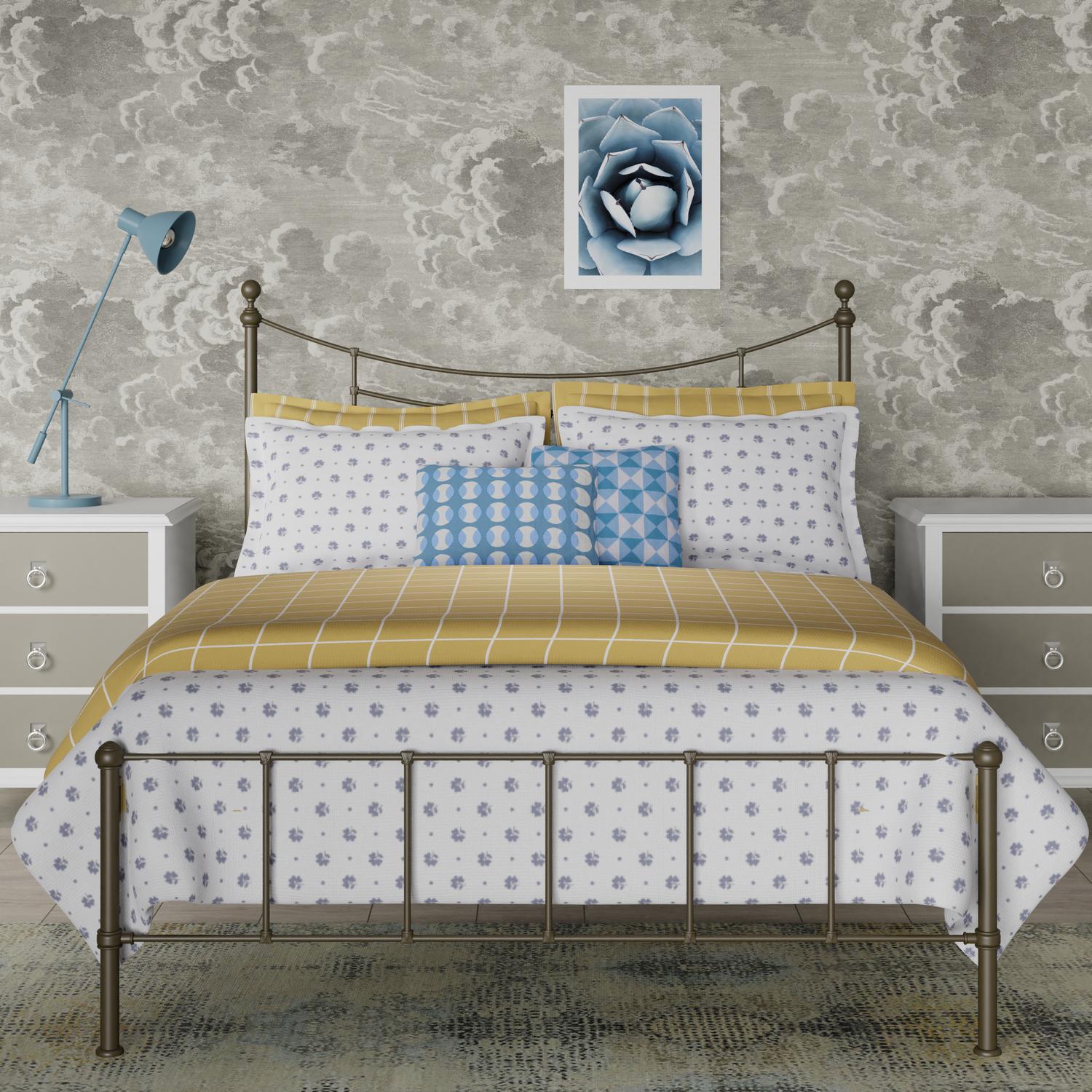Isabelle iron bed - Image mustard