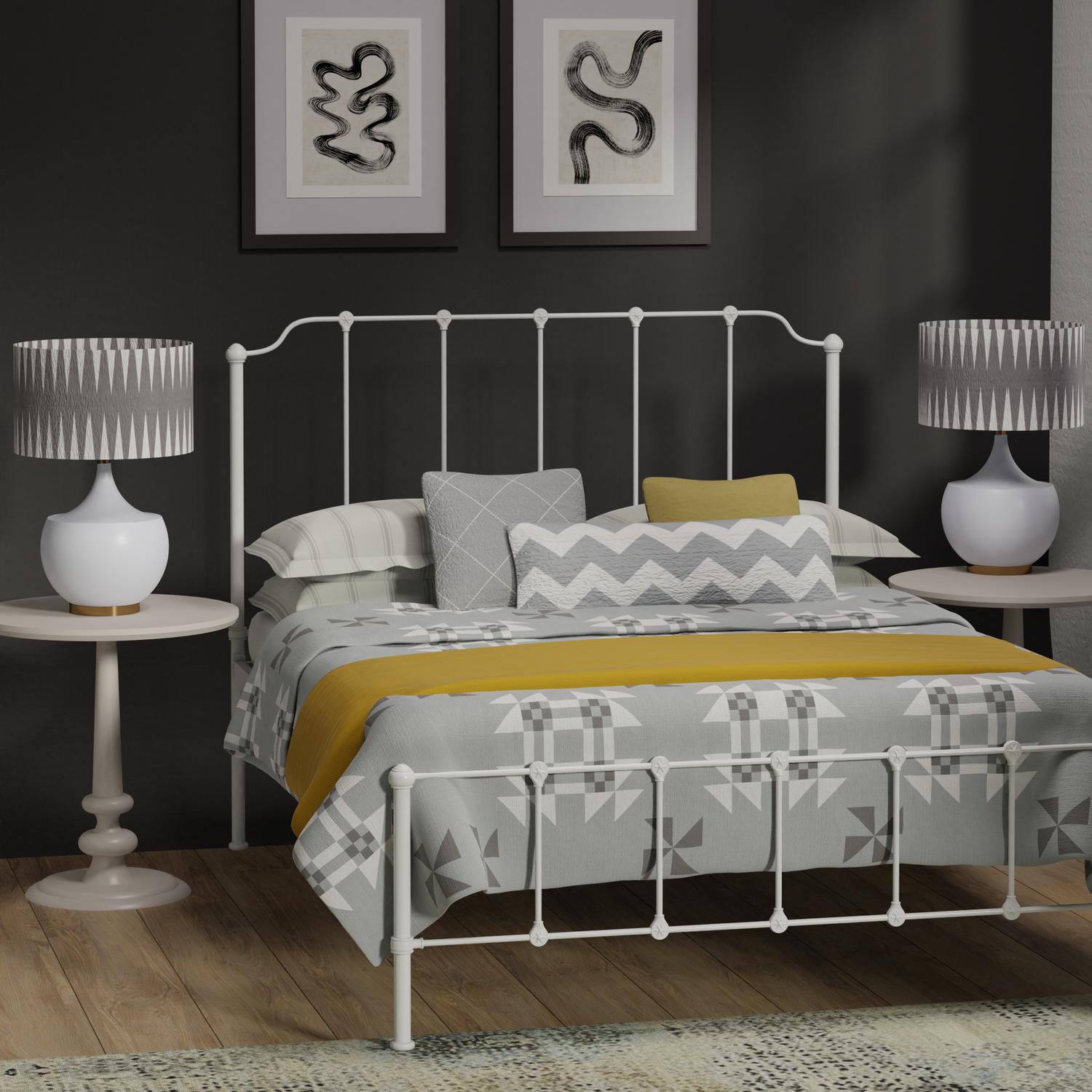 Julia iron bed - Image grey white