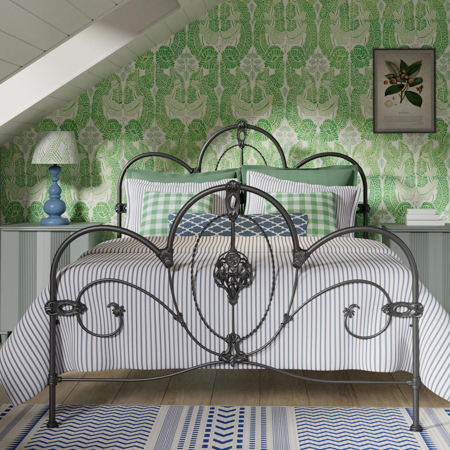 Ballina iron bed frame - Image emerald green